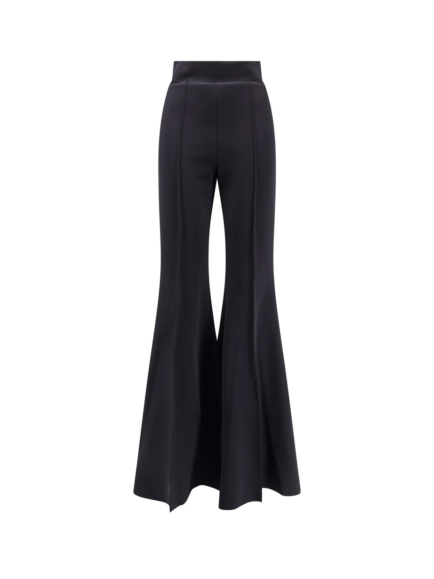 La Petit Robe Di Chiara Boni Forever Jersey Trousers With Flared Bottom In Black