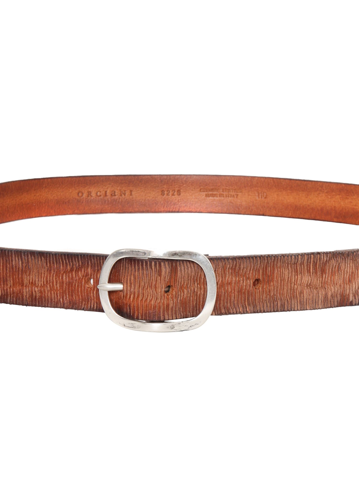 Shop Orciani Knurled Belt In Brown