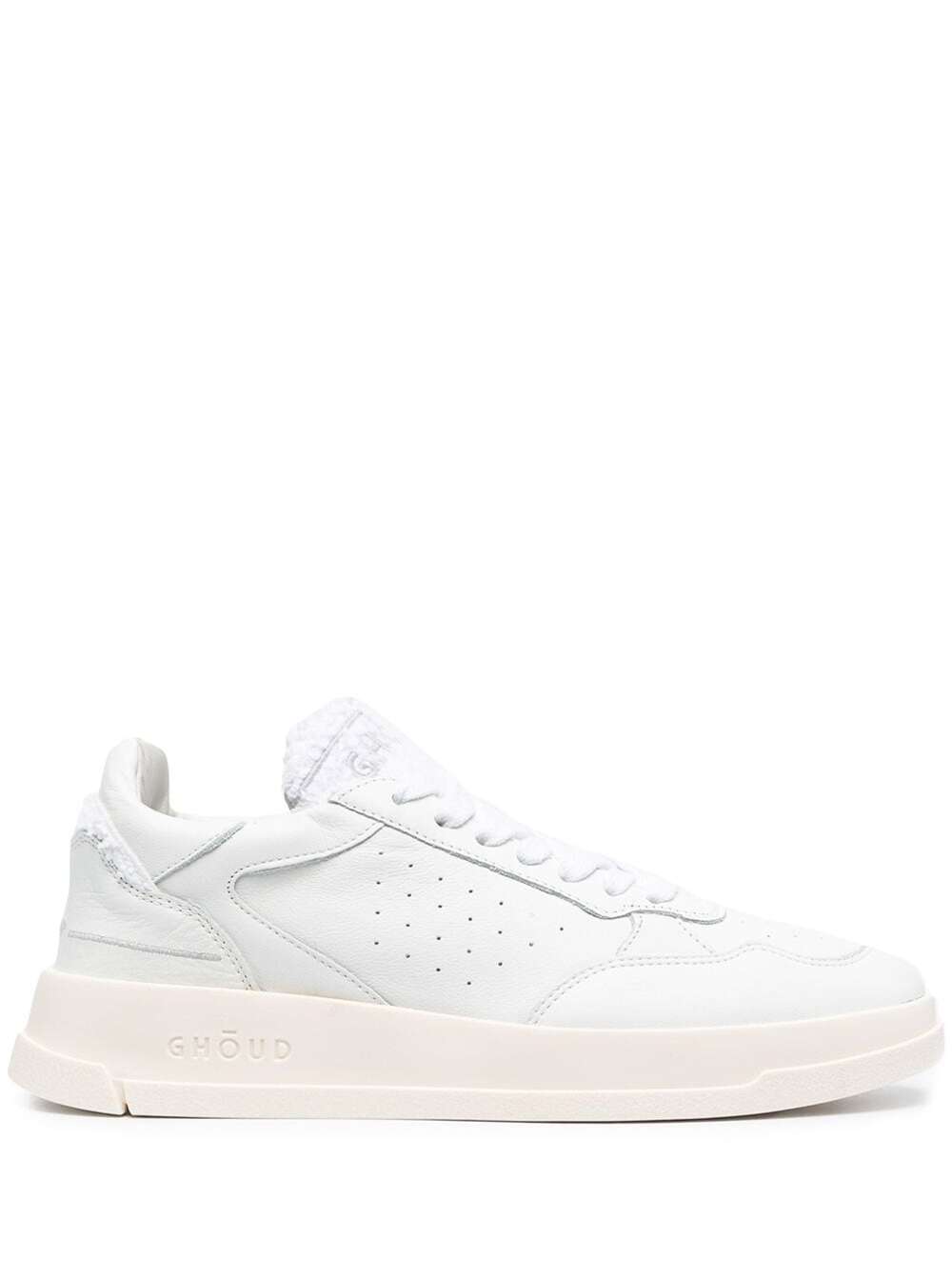 GHOUD White Leather Sneakers With Logo