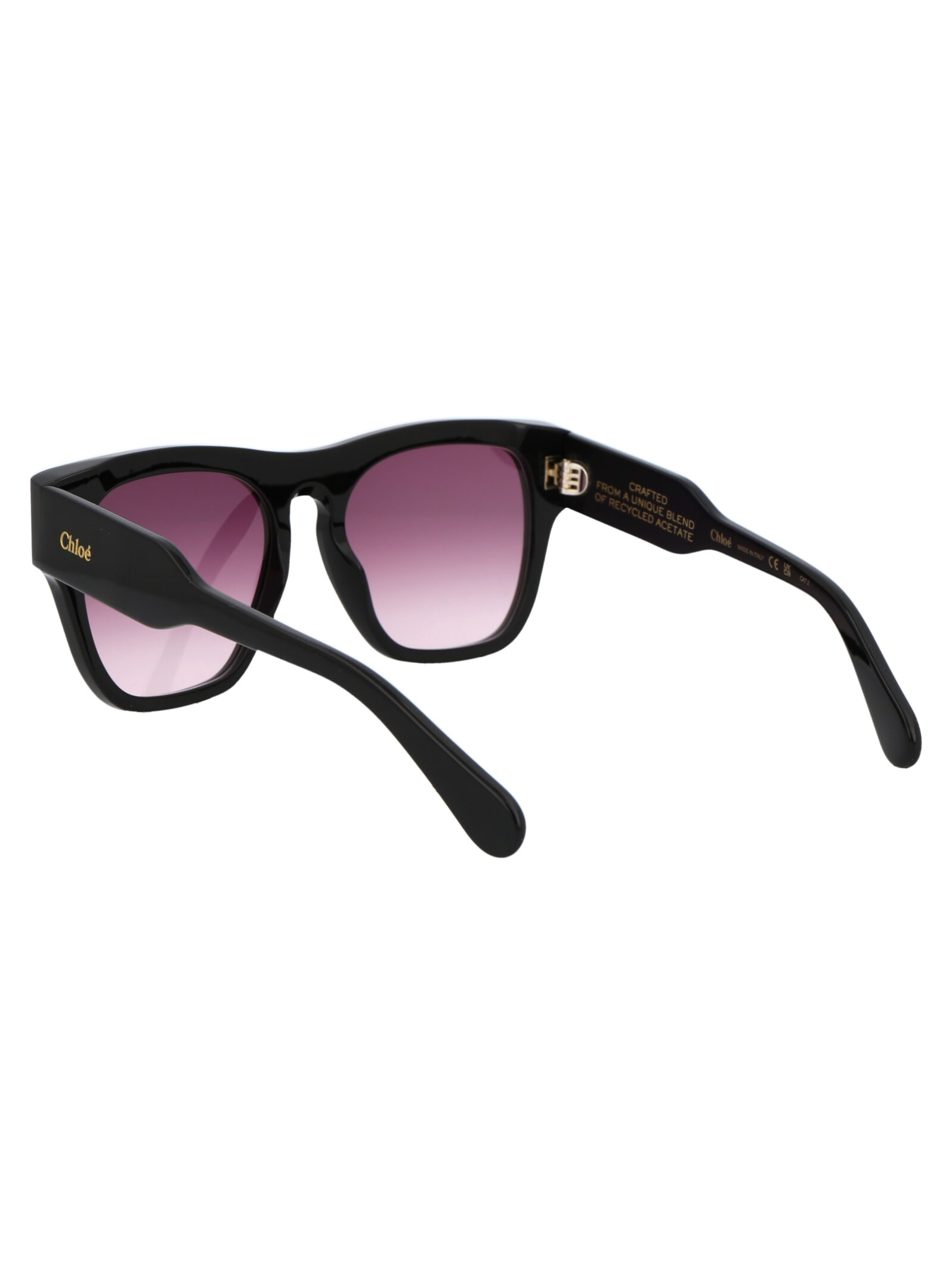 Shop Chloé Ch0149s Sunglasses In 001 Black Black Red