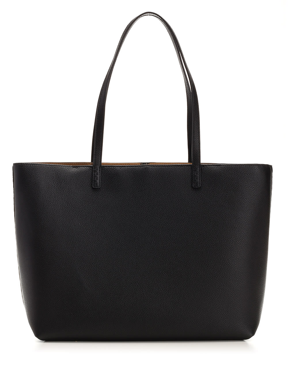 Shop Tory Burch Black Leather Tote Bag