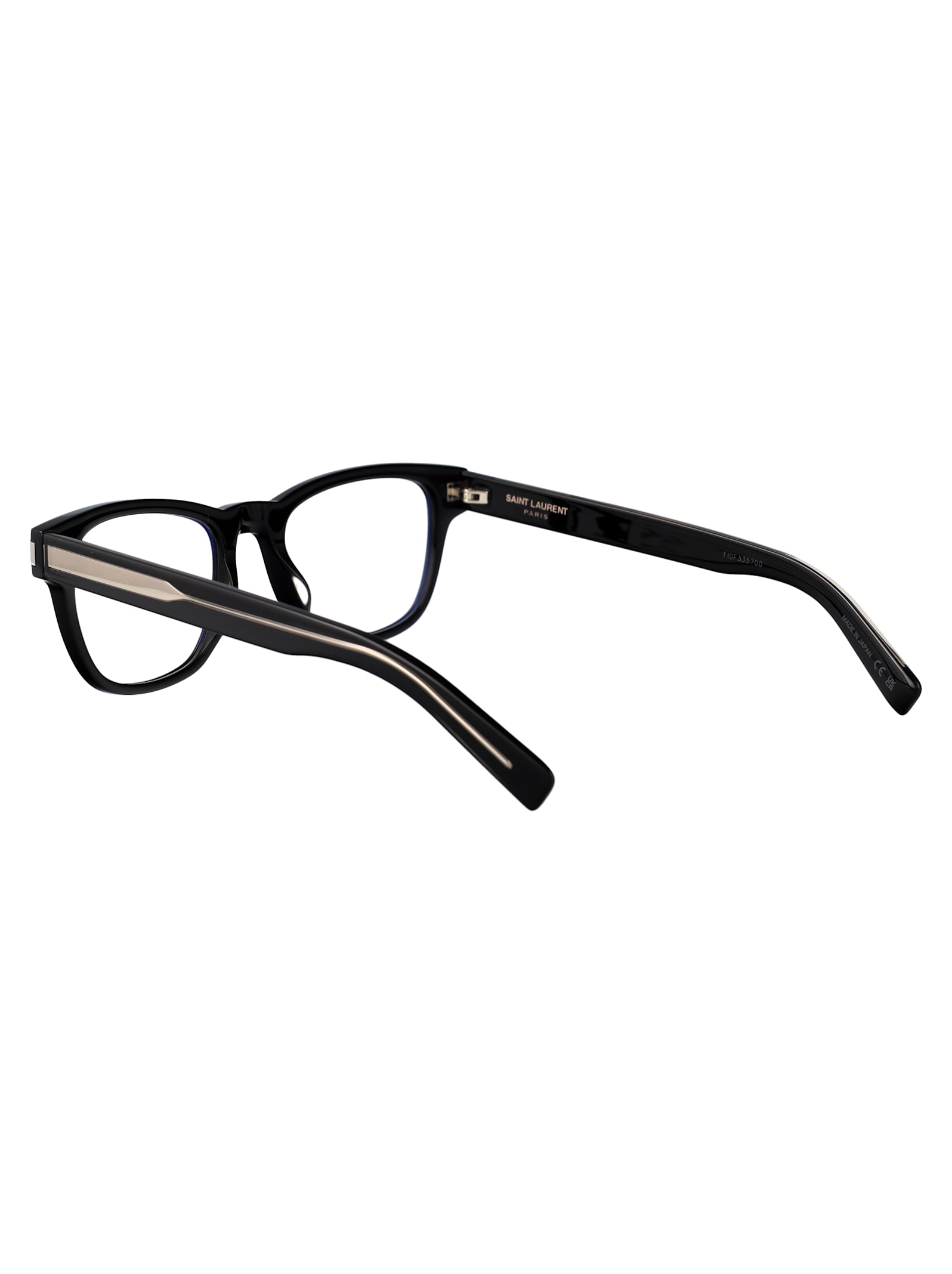 Saint Laurent Black-crystal-transparent Acetate Glasses