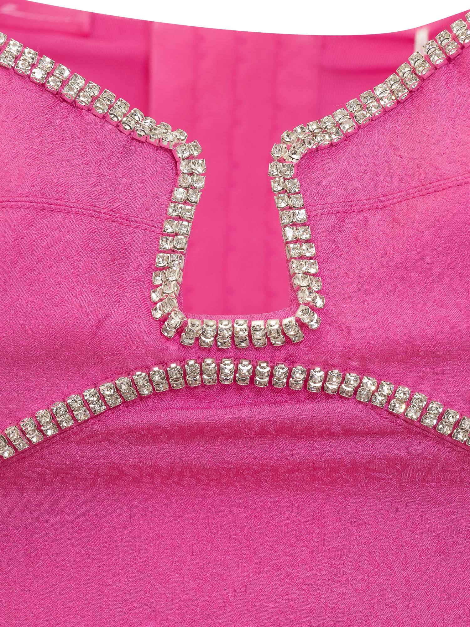Shop Self-portrait Textured Diamante Dress In Pink