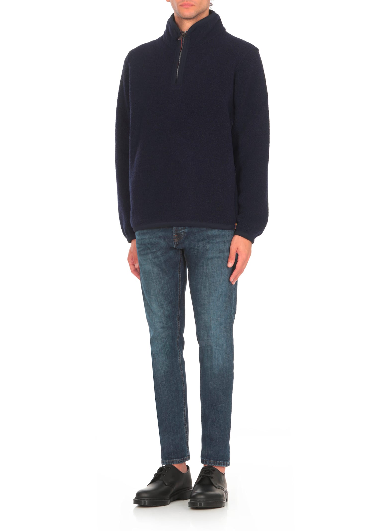 Shop K-way Ern Wool Sweatshirt In Blue