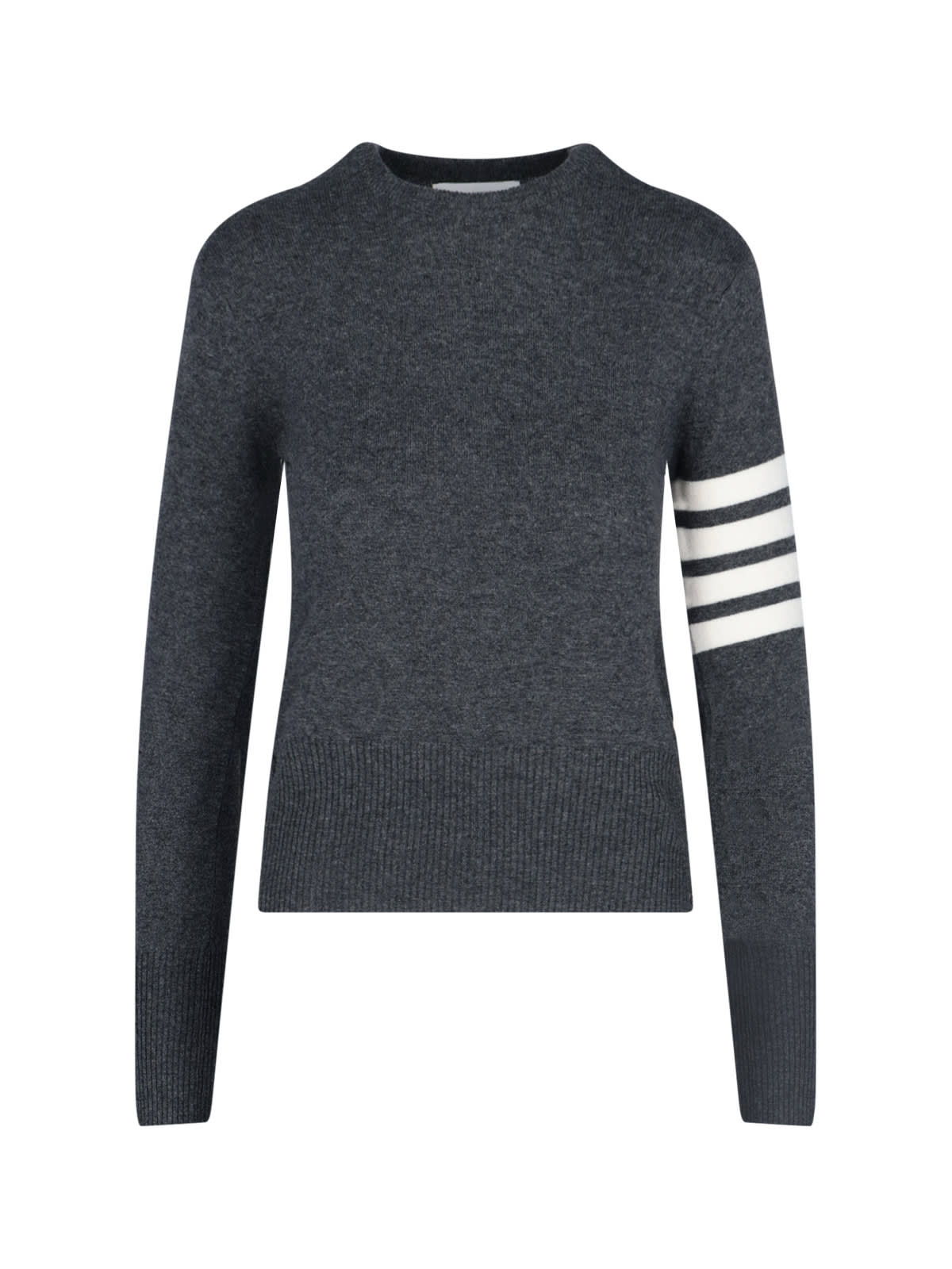 Shop Thom Browne 4-bar Cashmere Sweater In Gray