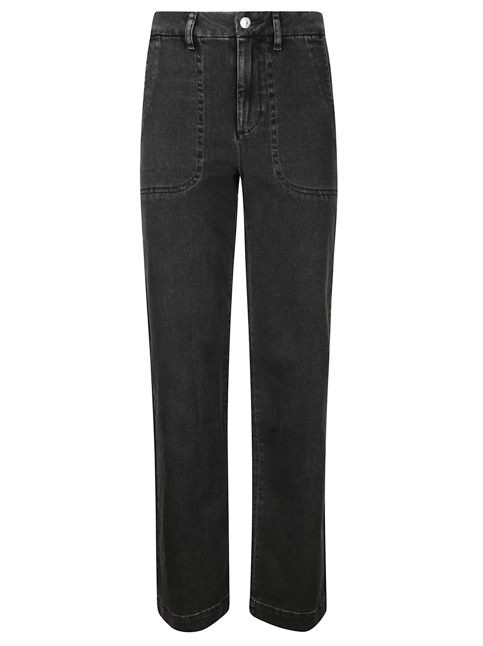 Shop Apc Jean Seaside In Washed Black