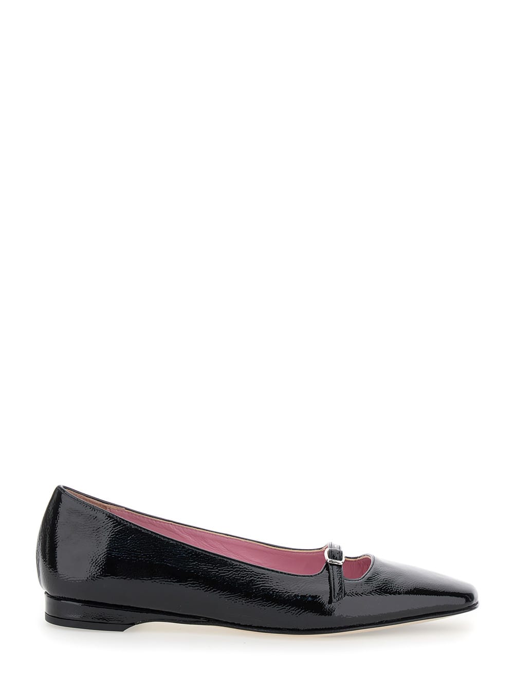 Carel emilie Black Ballet Flats With Buckle In Patent Leather Woman