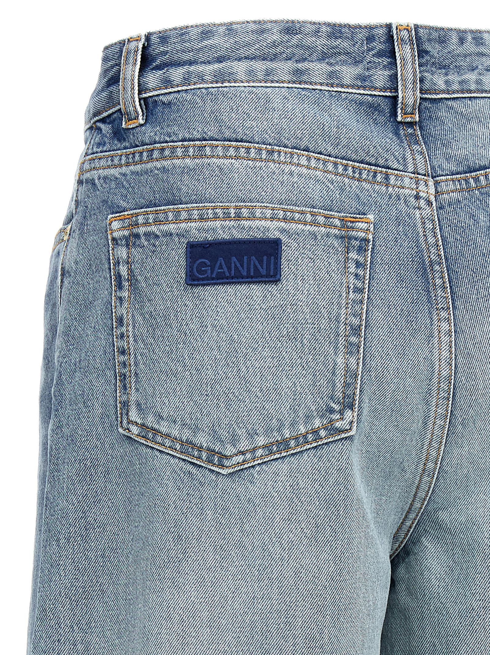 Shop Ganni Carrot Jeans In Clear Blue