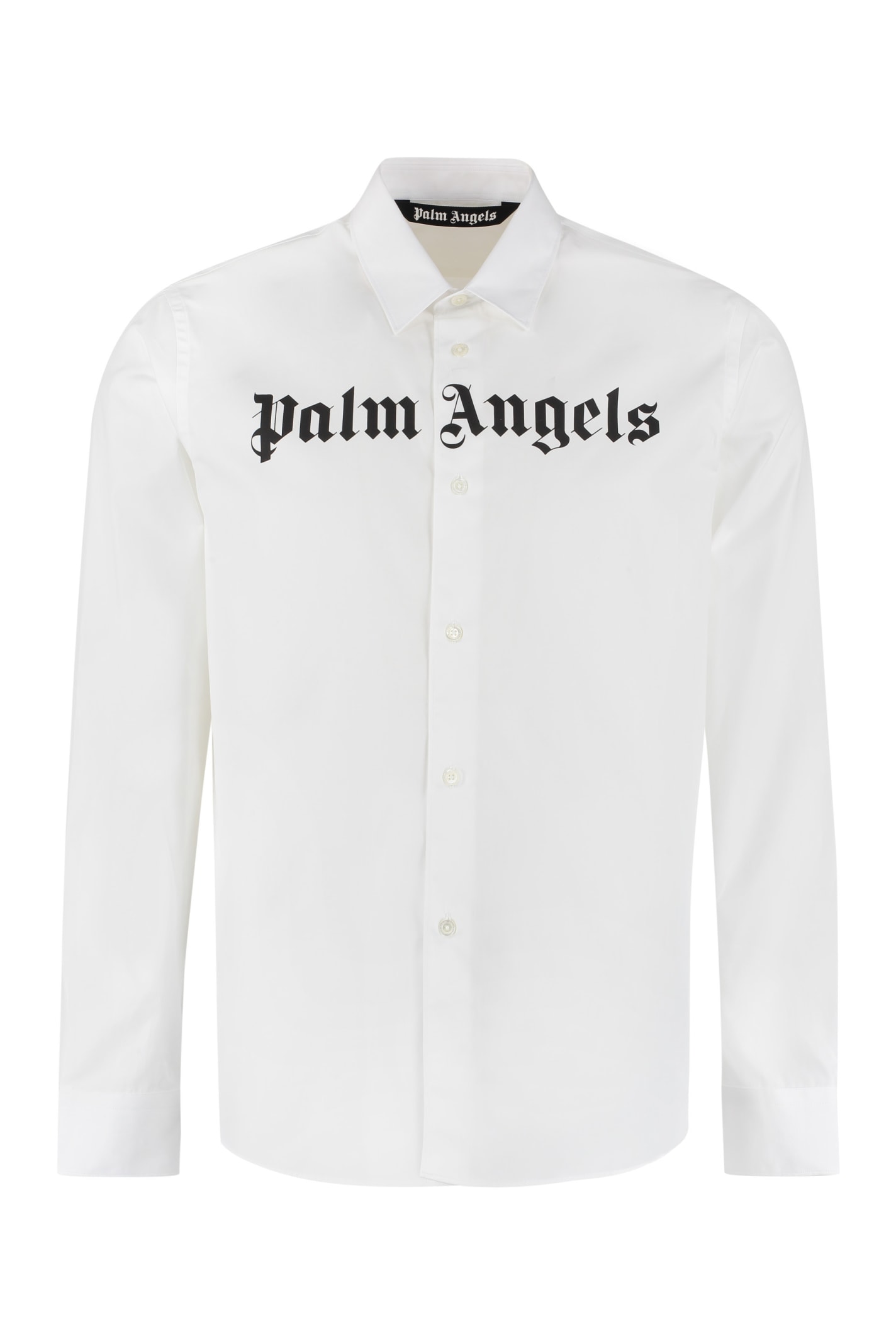 Palm Angels Cottond Shirt With Logo Print