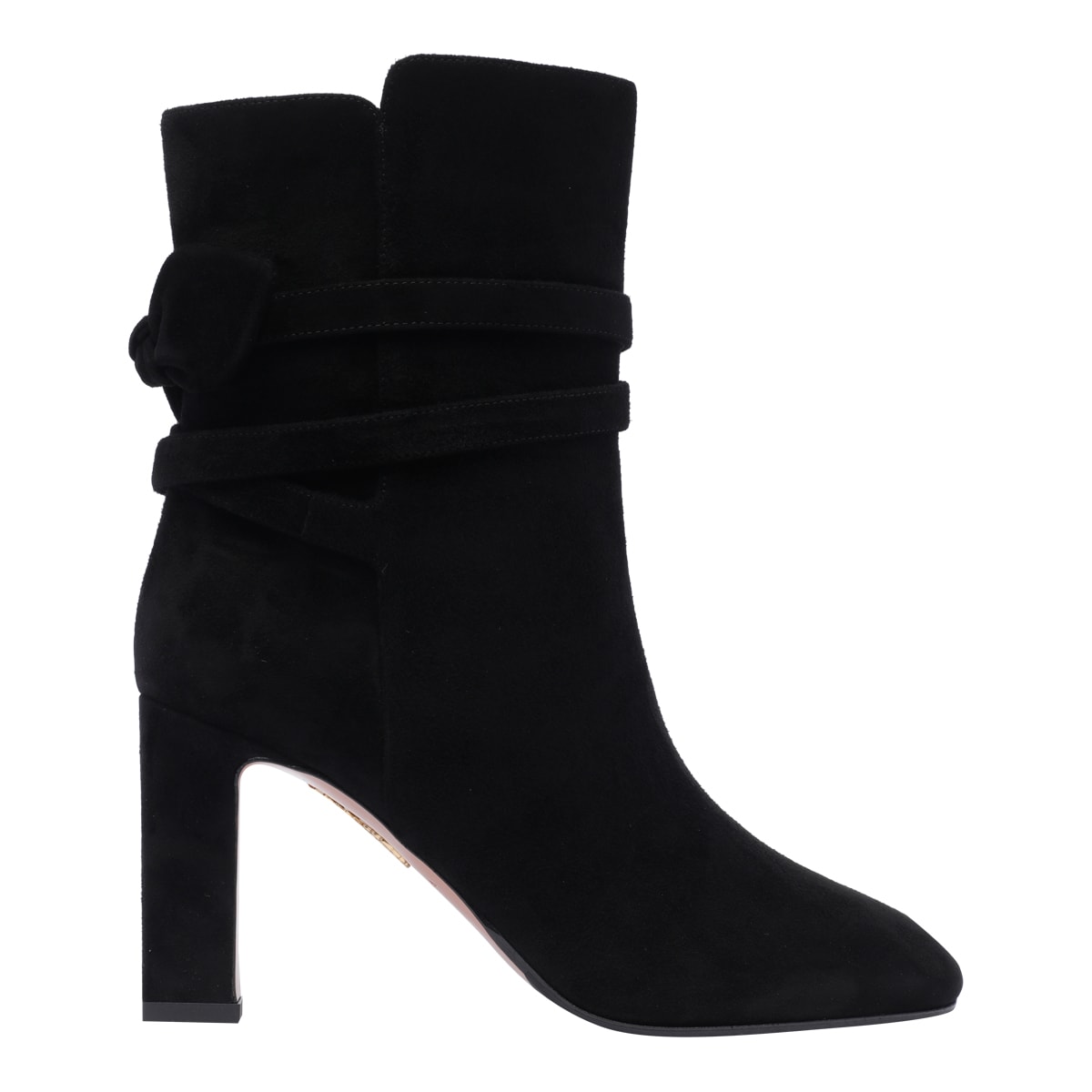 Shop Aquazzura Very Bow Tie Pump Booties In Black