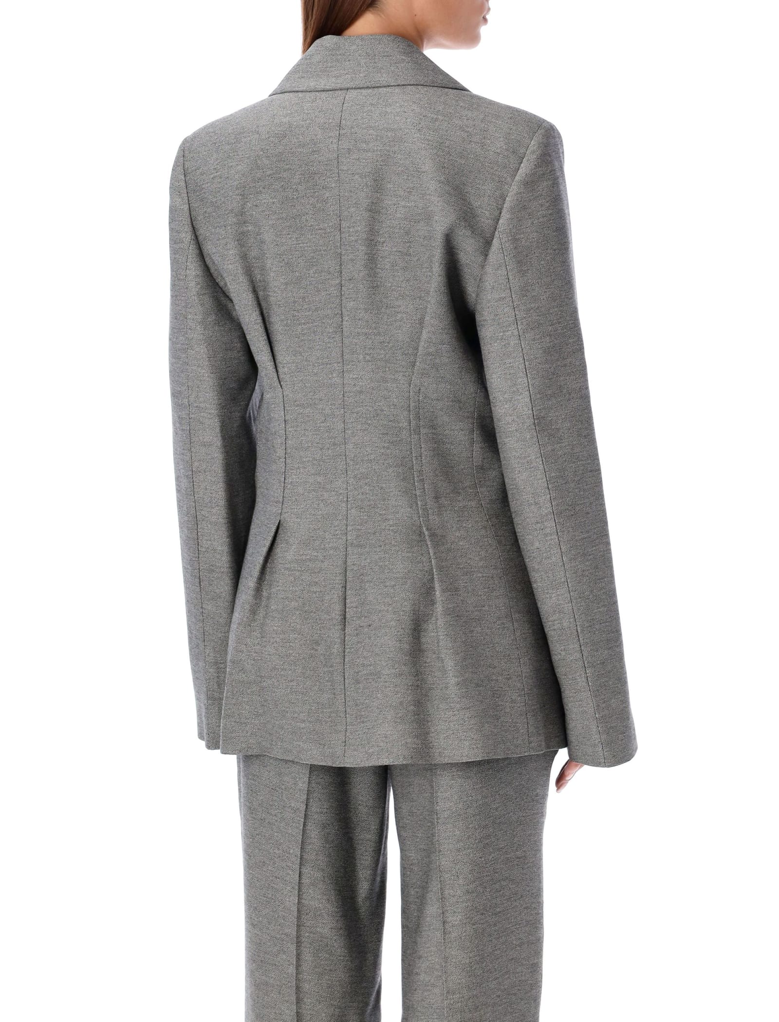 Shop Jw Anderson Hour Glass Blazer In Grey