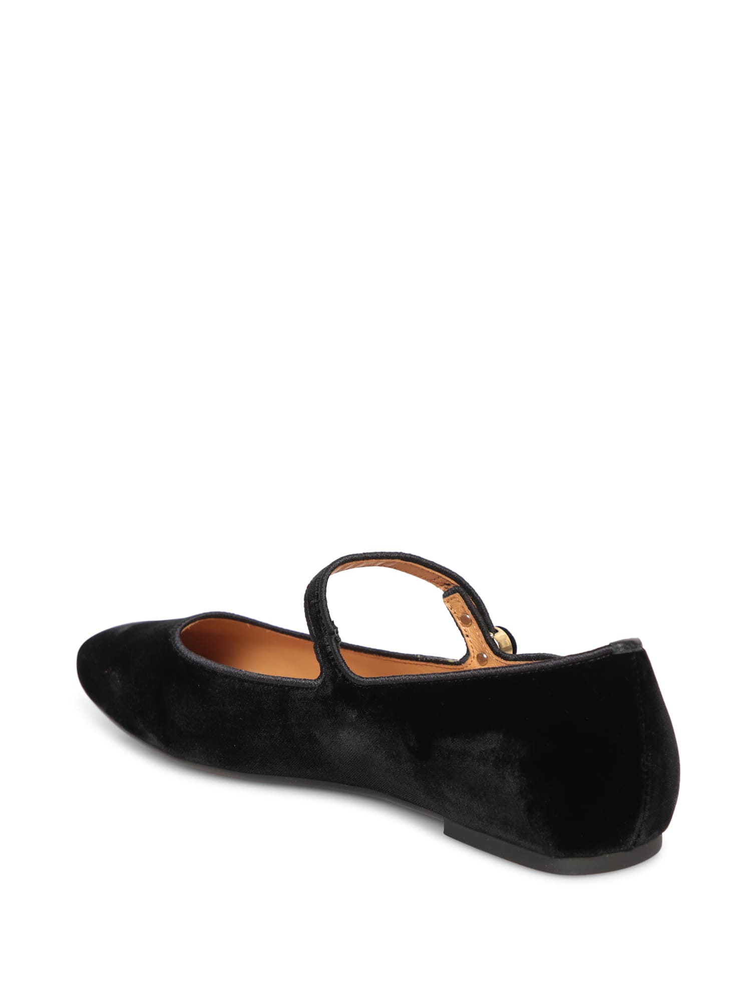 Shop Tod's Black Velvet Flats