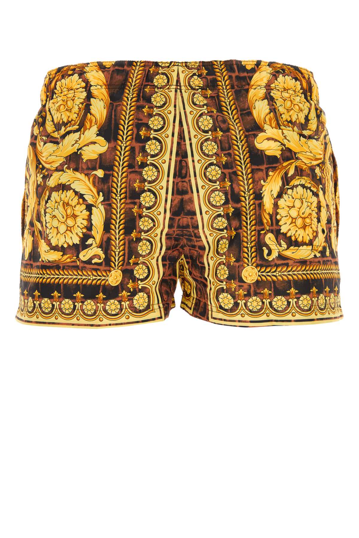 Shop Versace Printed Polyester Swimming Shorts In 5x330