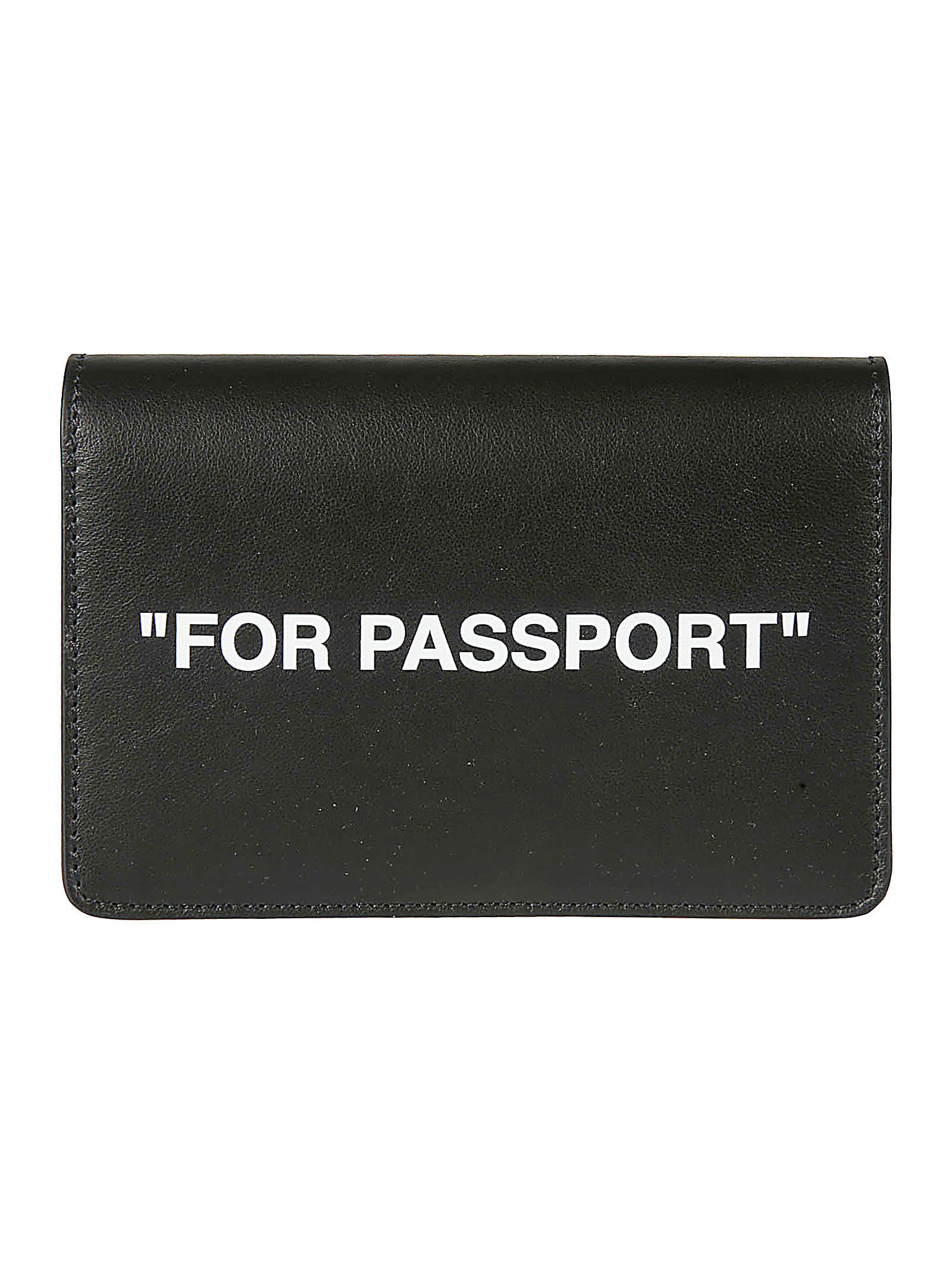 OFF-WHITE QUOTE PASSPORT HOLDER,OMNC010R21LEA001 1001