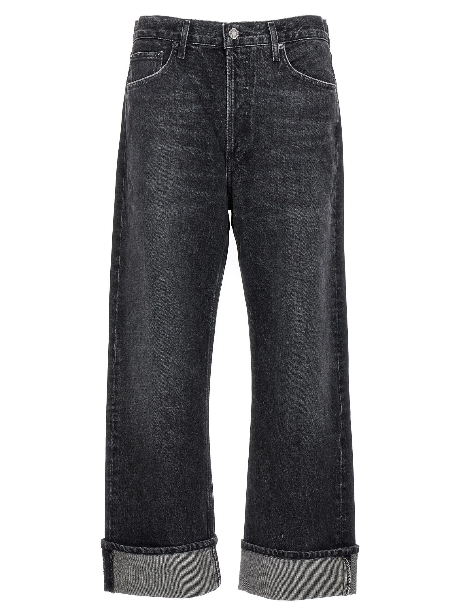 Shop Agolde Fran Jeans In Gray