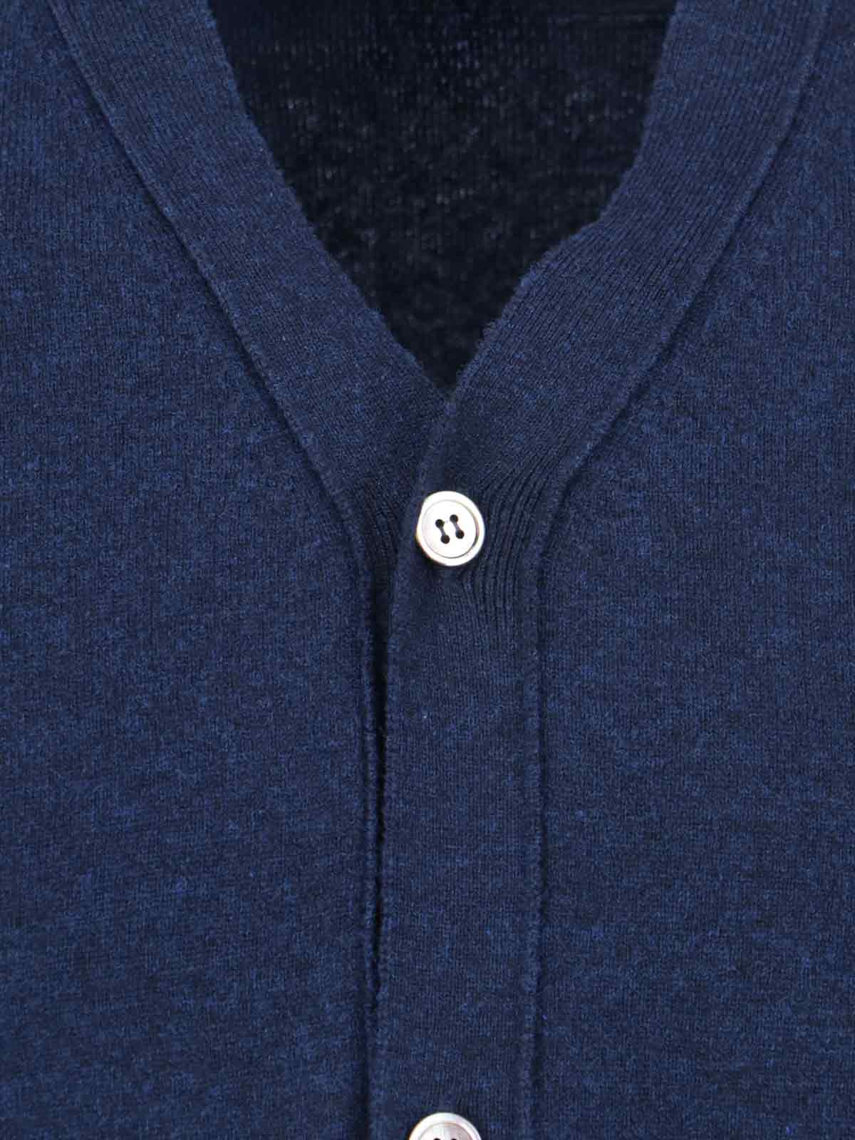 Shop Comme Des Garçons V-neck Cardigan In Blue