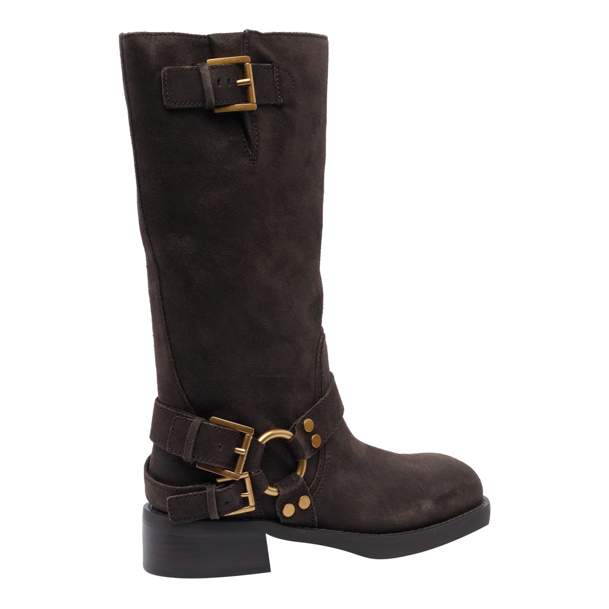 Shop Michael Michael Kors Crosby Moto Boots In Brown