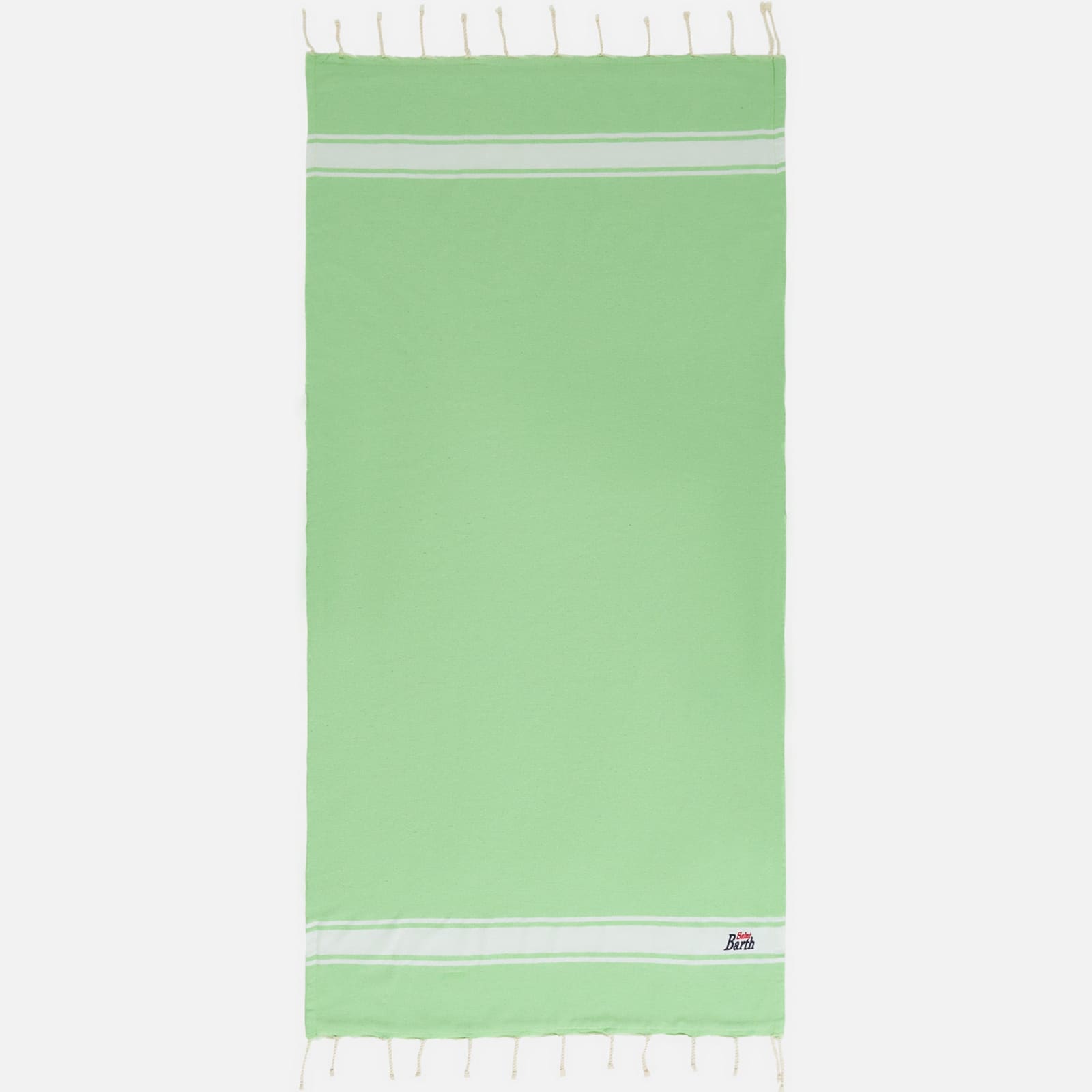 Mc2 Saint Barth Fluo Green Classic Foutas Doubled With Soft Polyester Sponge In Green