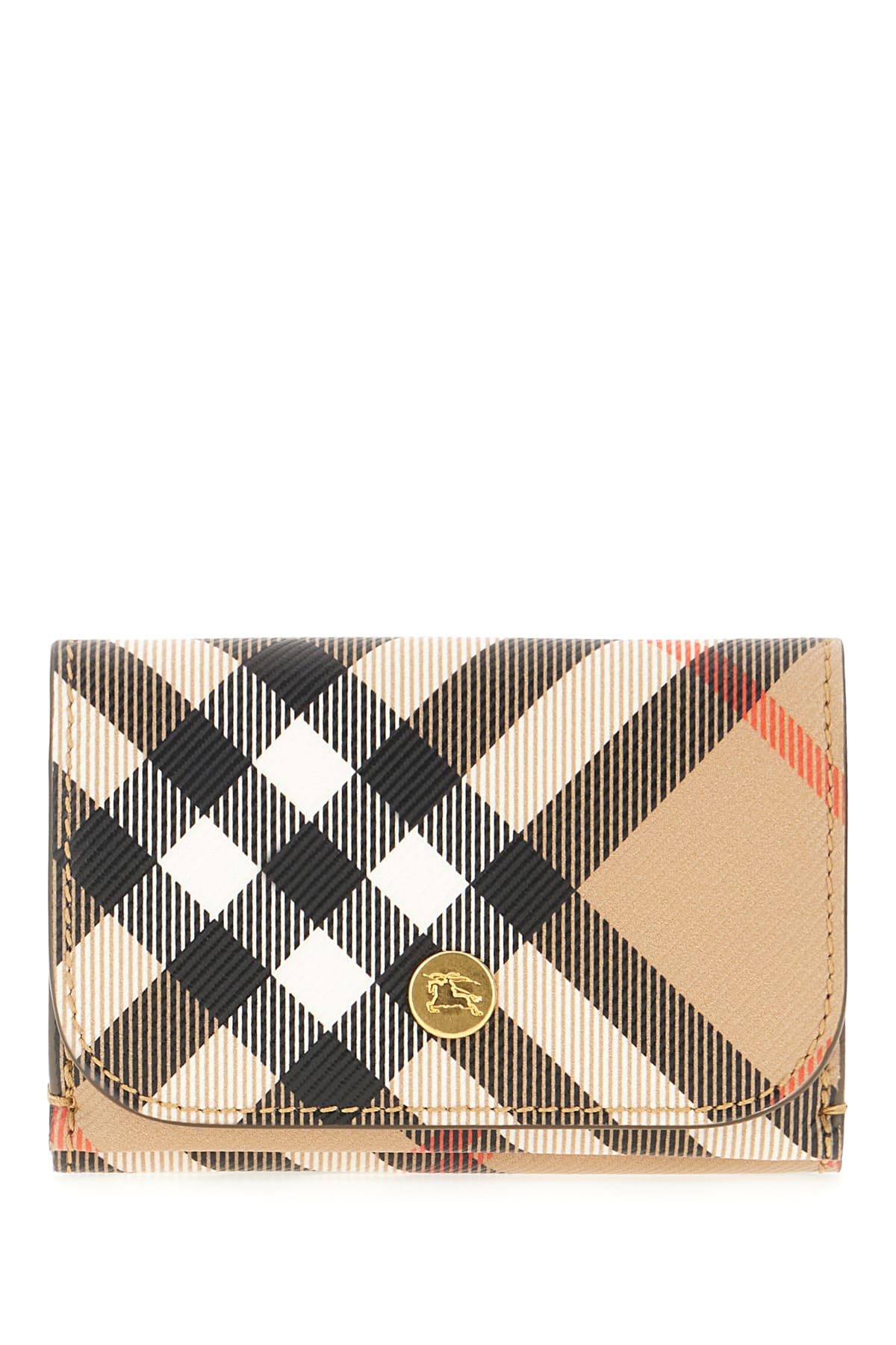 Shop Burberry Printed Fabric Wallet In Sand