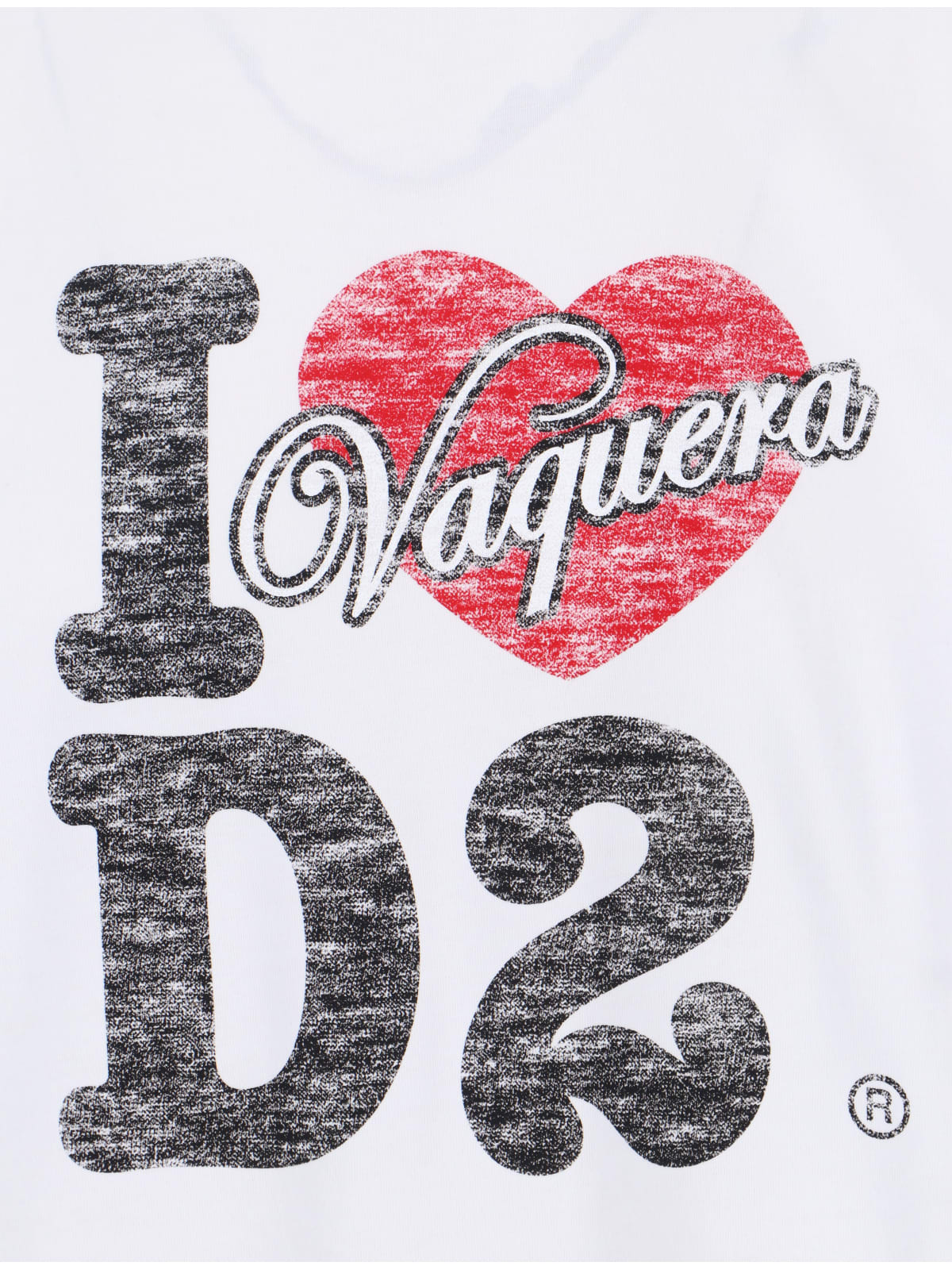 Dsquared2 Graphic Print Crew Neck Short Sleeve T-shirt In White