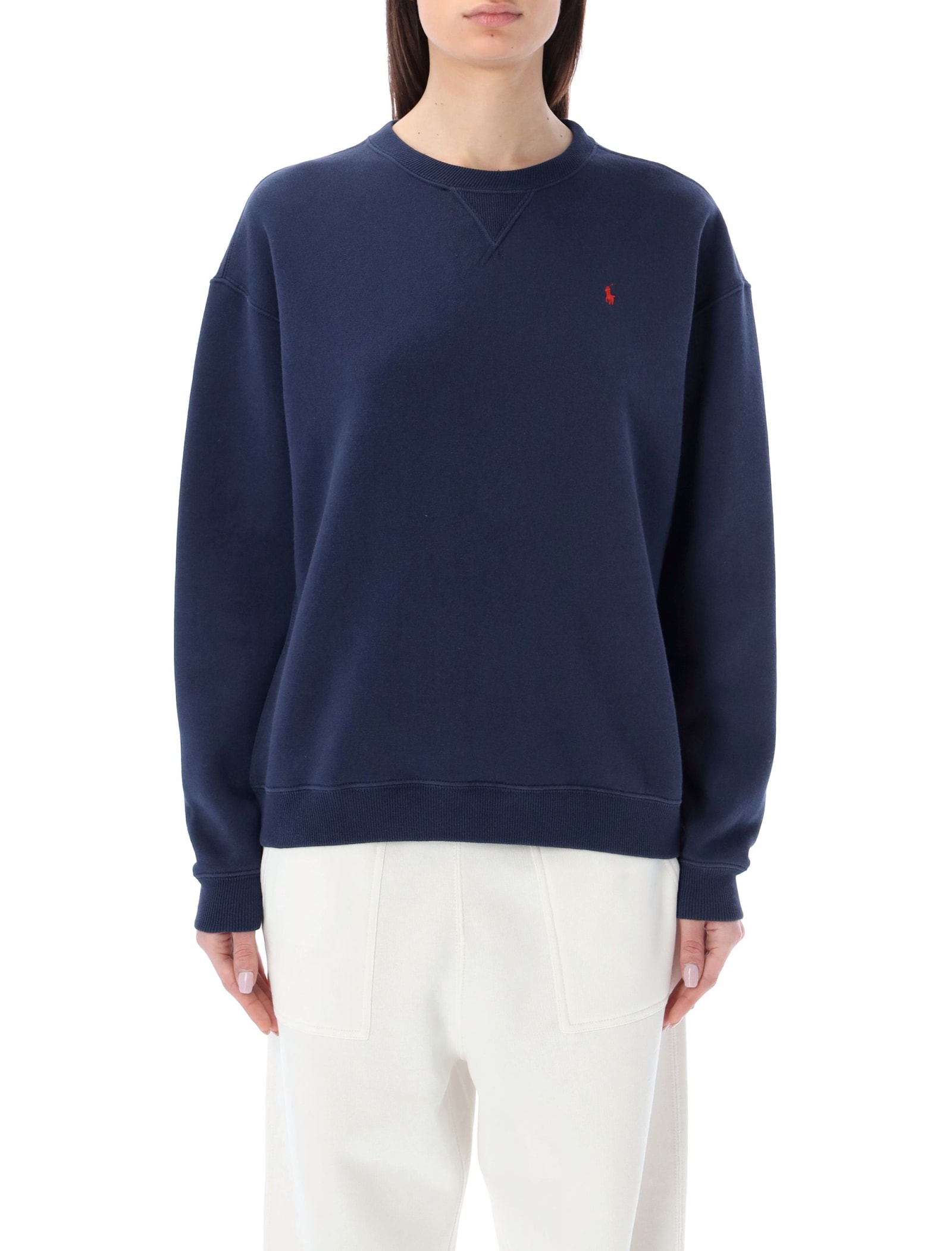 Shop Polo Ralph Lauren Classic Pony Crewneck In Navy