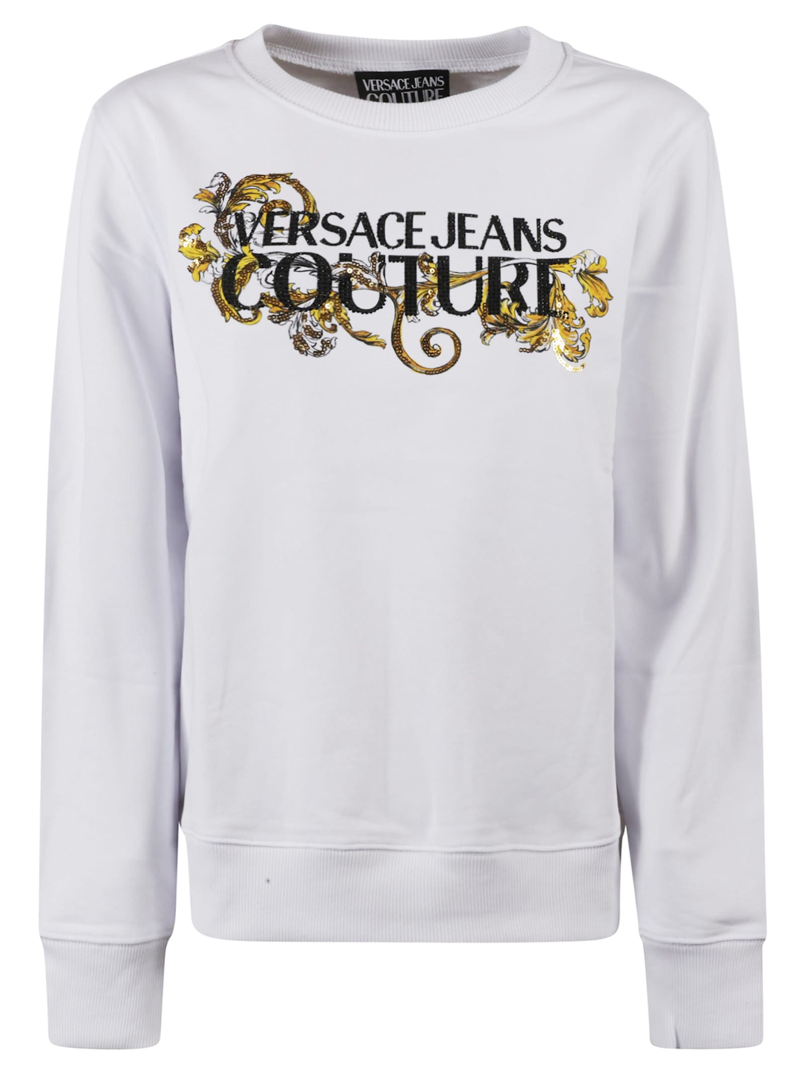 Shop Versace Jeans Couture Sweater In White