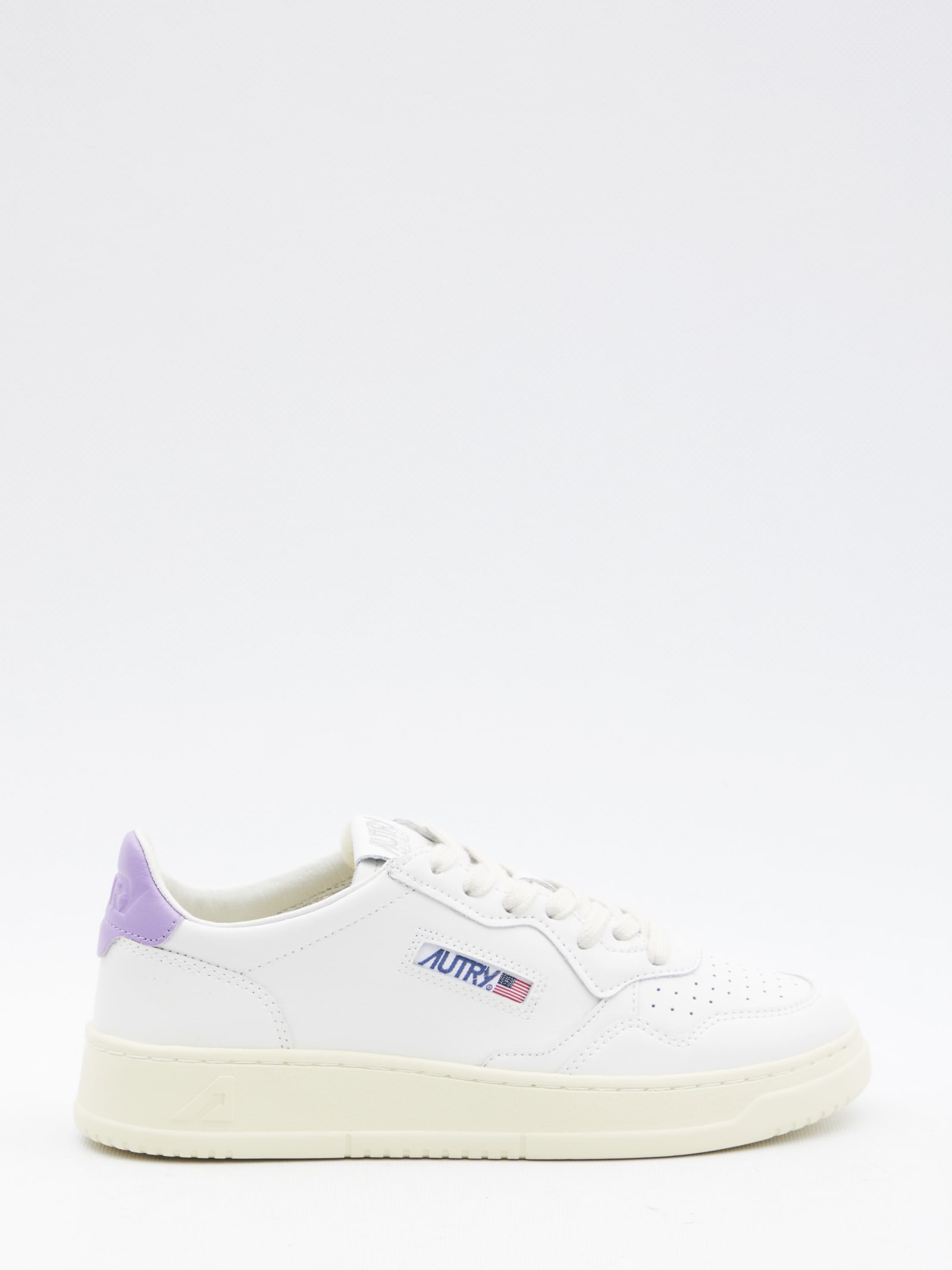 Shop Autry Medalist Sneakers In White/purple