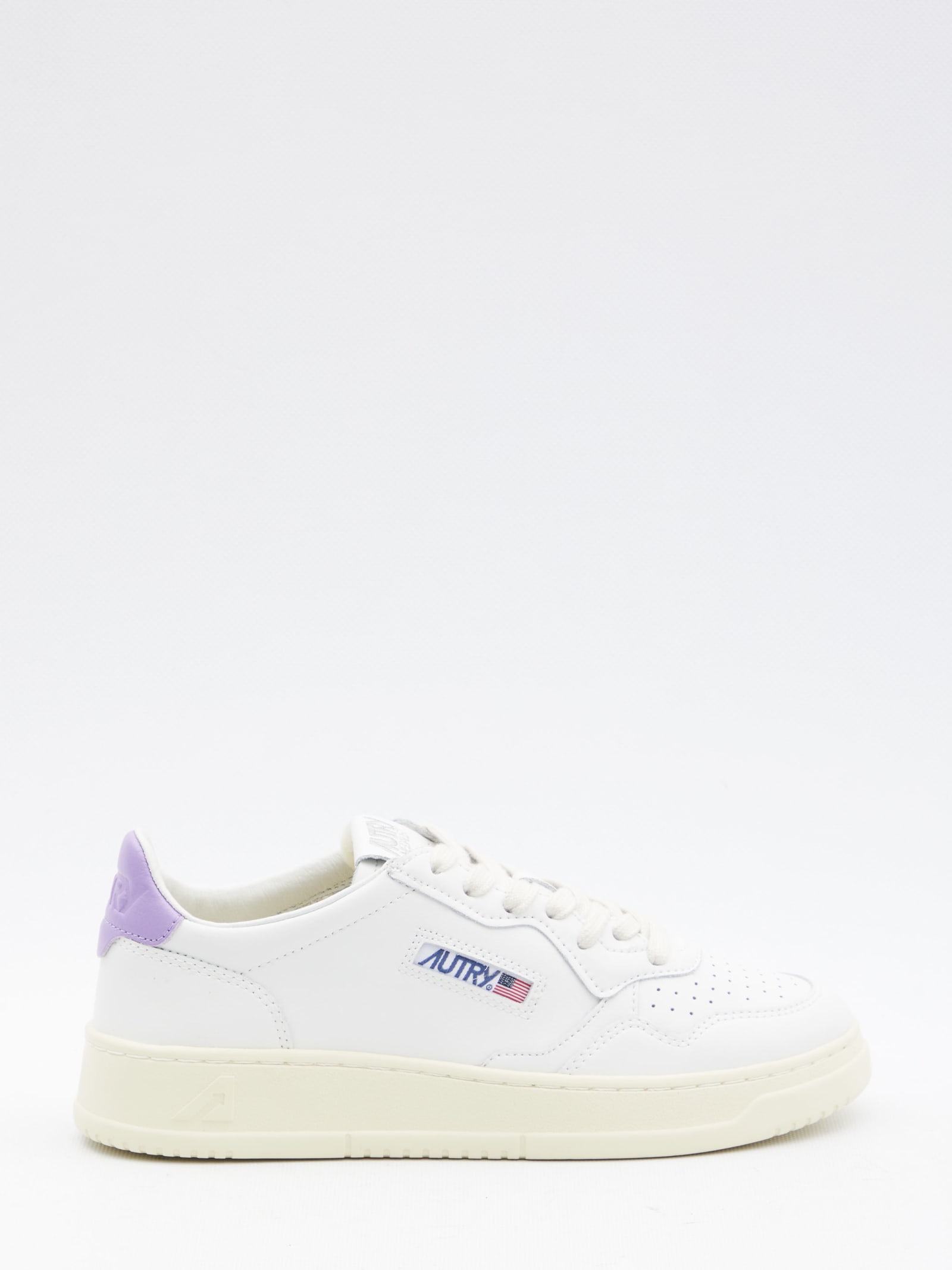 Shop Autry Medalist Sneakers In Wht/engl/lav