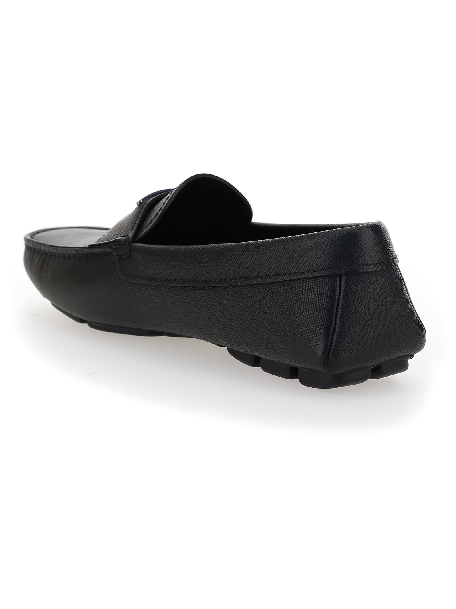 mens black leather slip on loafers