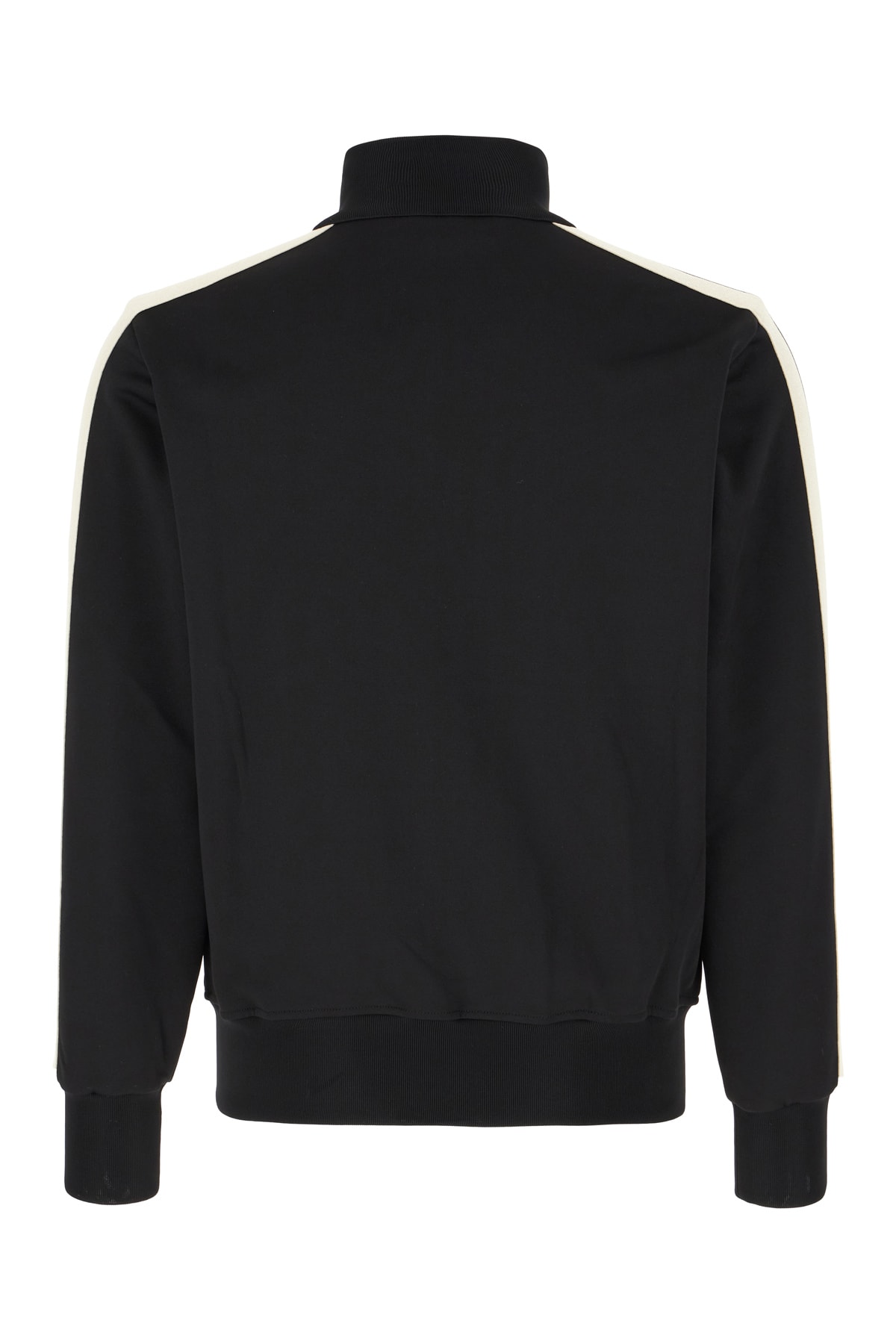 Shop Palm Angels Black Polyester Sweatshirt In Black Off White