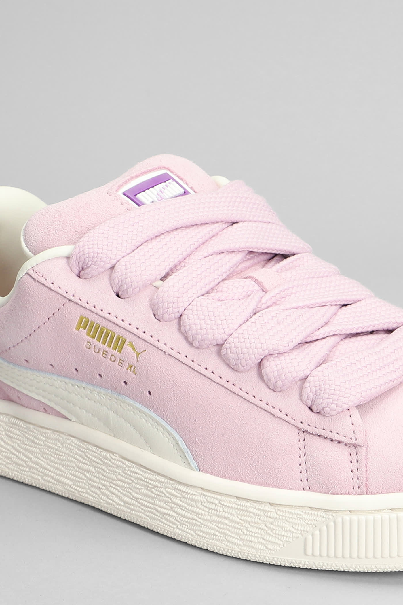 Puma Suede Xl Grape Sneakers In Rose-pink Suede In Rose-pink