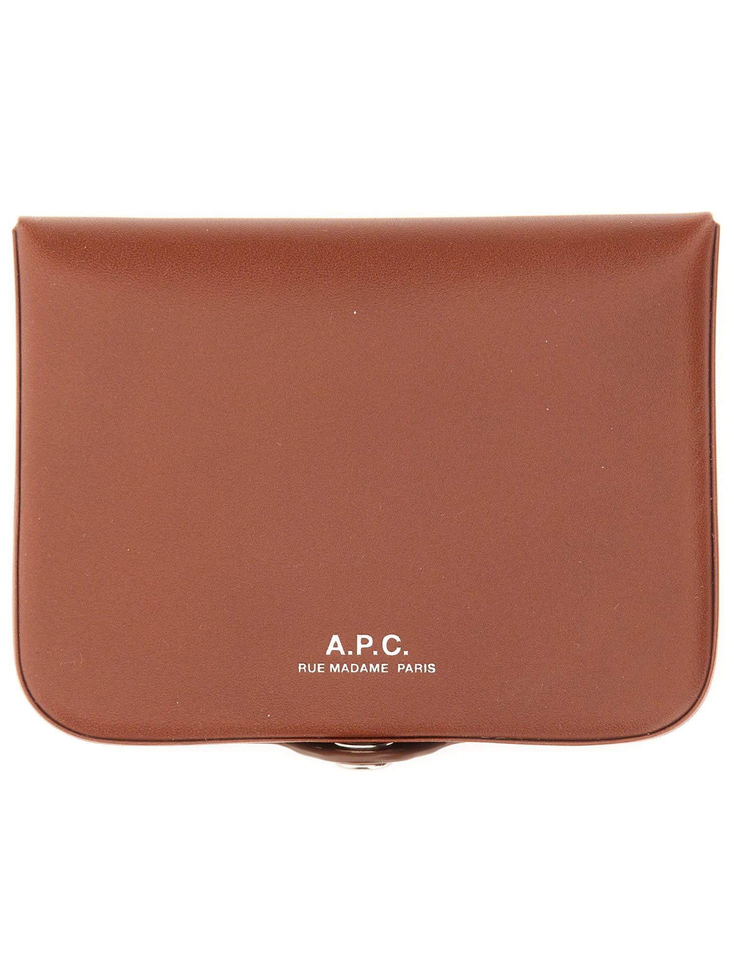 Apc Josh Coin Purse In Cad Noisette