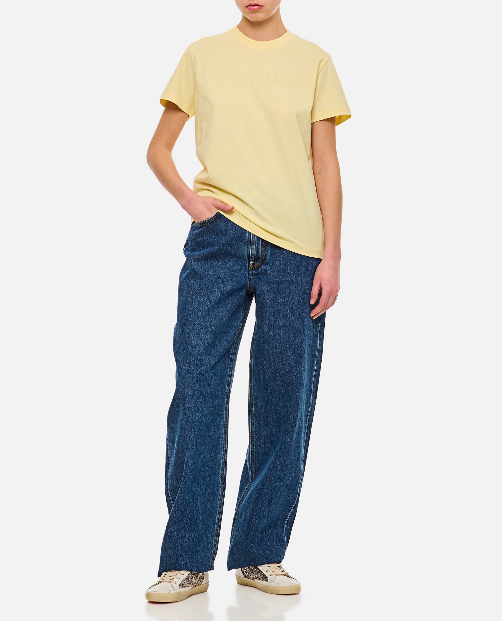 Loulou Studio Denim Pants In Washed Blue