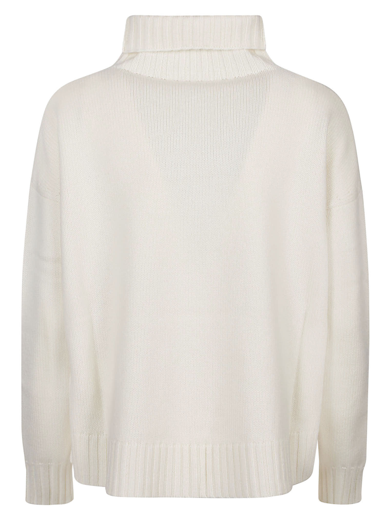 Shop Max Mara Gianna Turtle Neck Sweater In Bianco