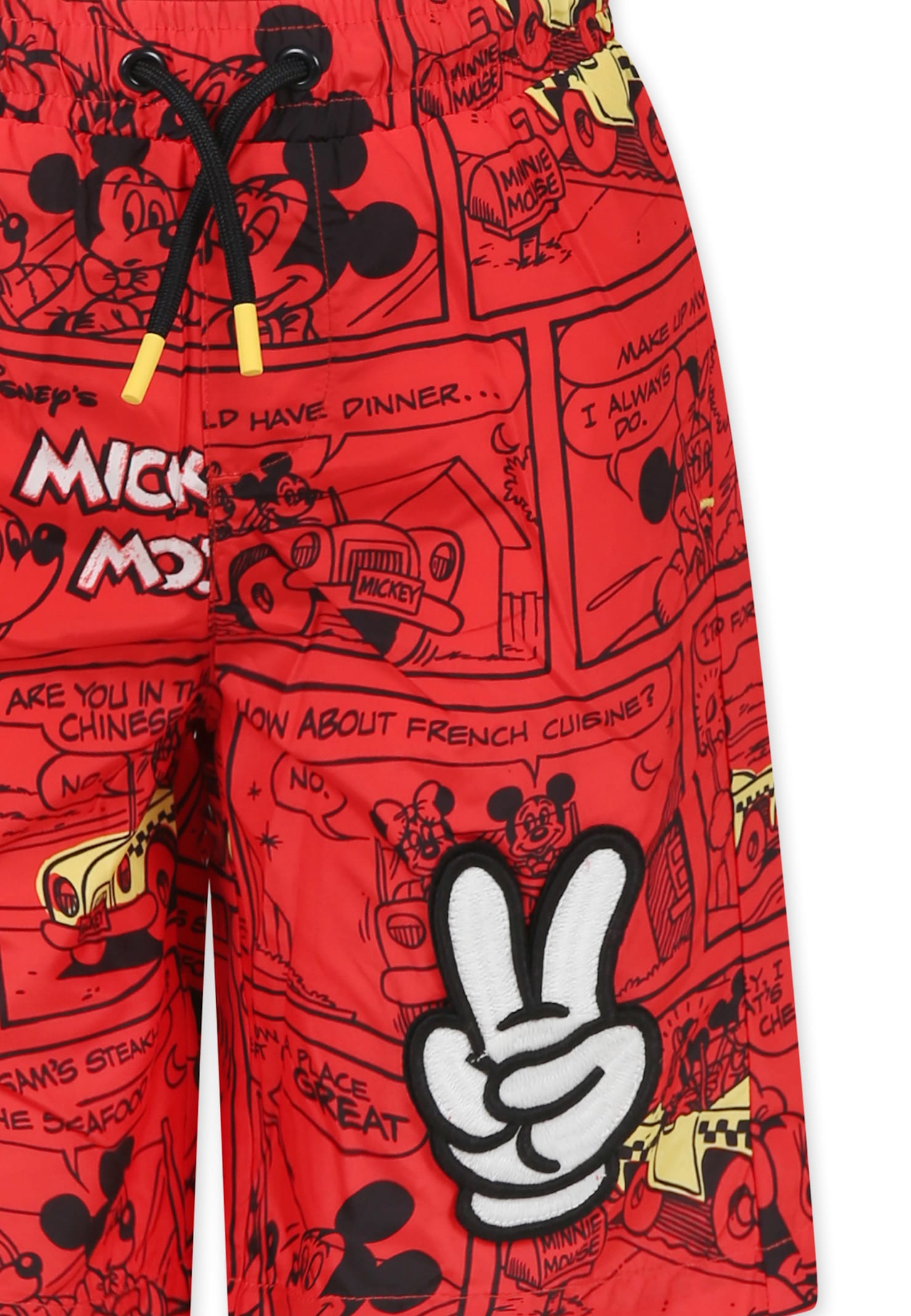 Marc Jacobs X Mickey Mouse Graphic-print Swim Shorts In Red