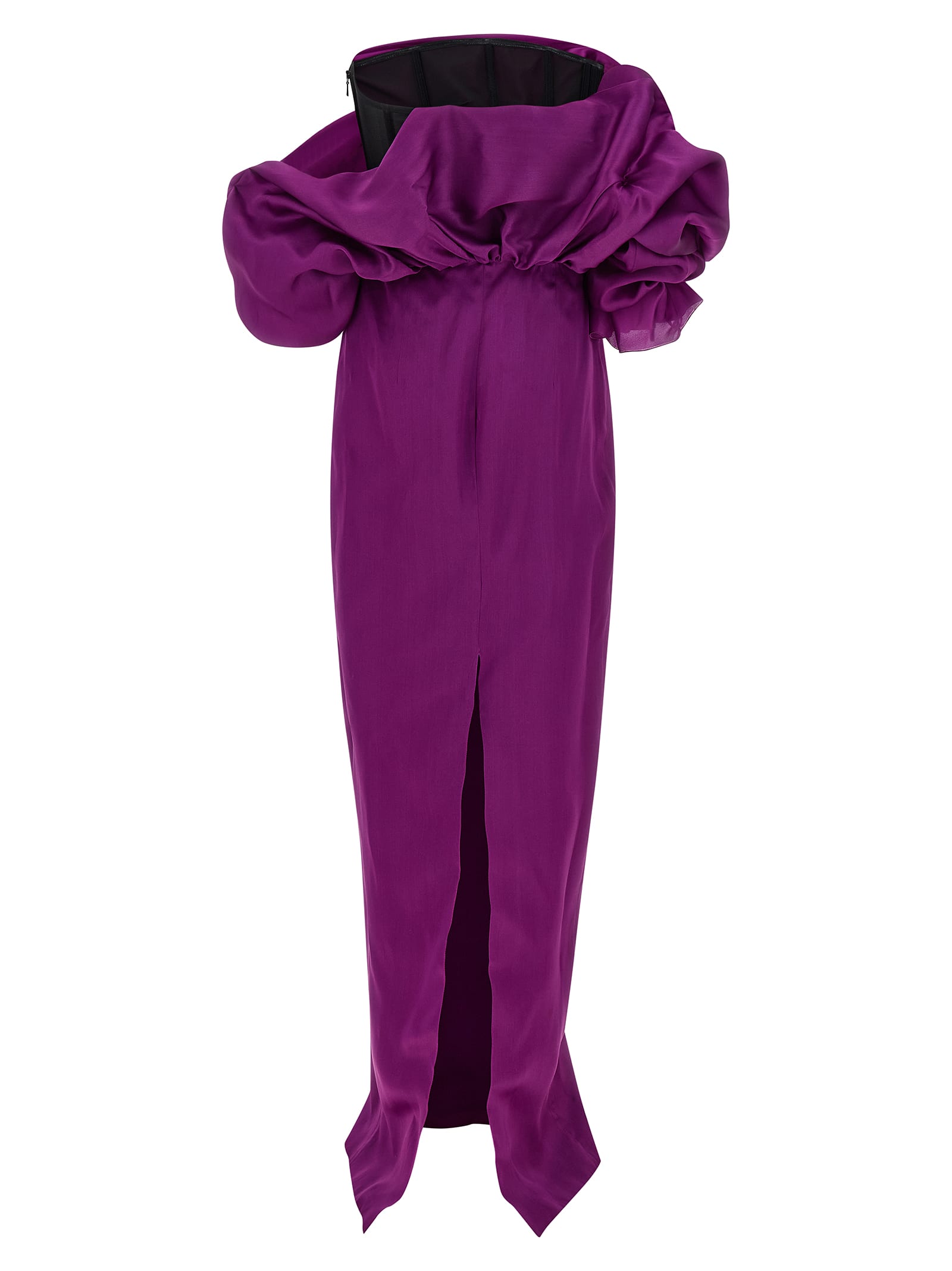 Tom Ford Off-shoulder Floor-length Silk Gown In Animal Print