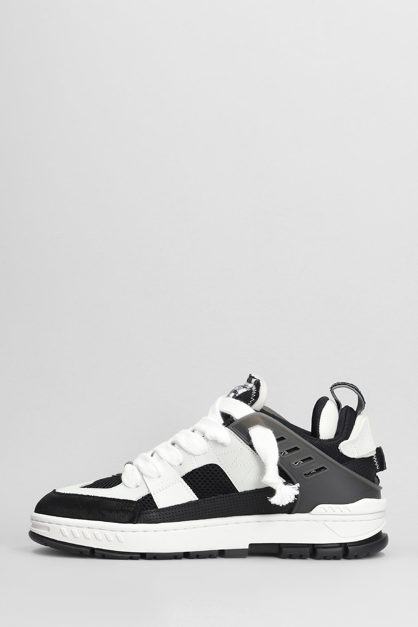 Shop Axel Arigato Area Patchwork Sneakers In Black Leather And Fabric