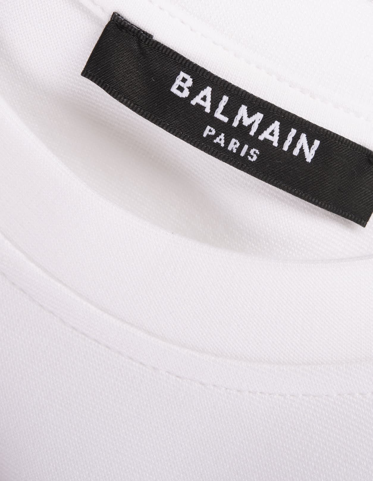 Shop Balmain White Tank Top With Pb Retro Embroidery