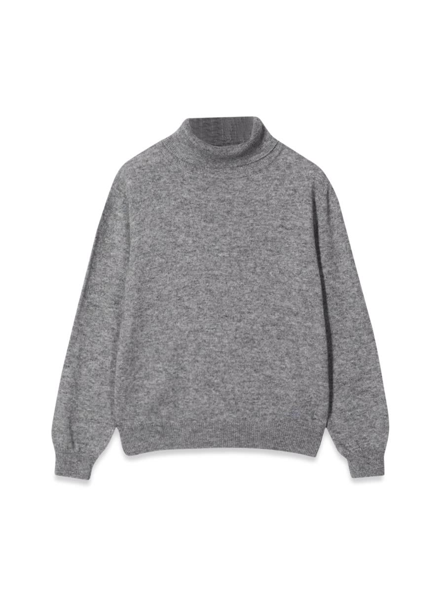 Shop Fay Crew Neck Sweater In Grey