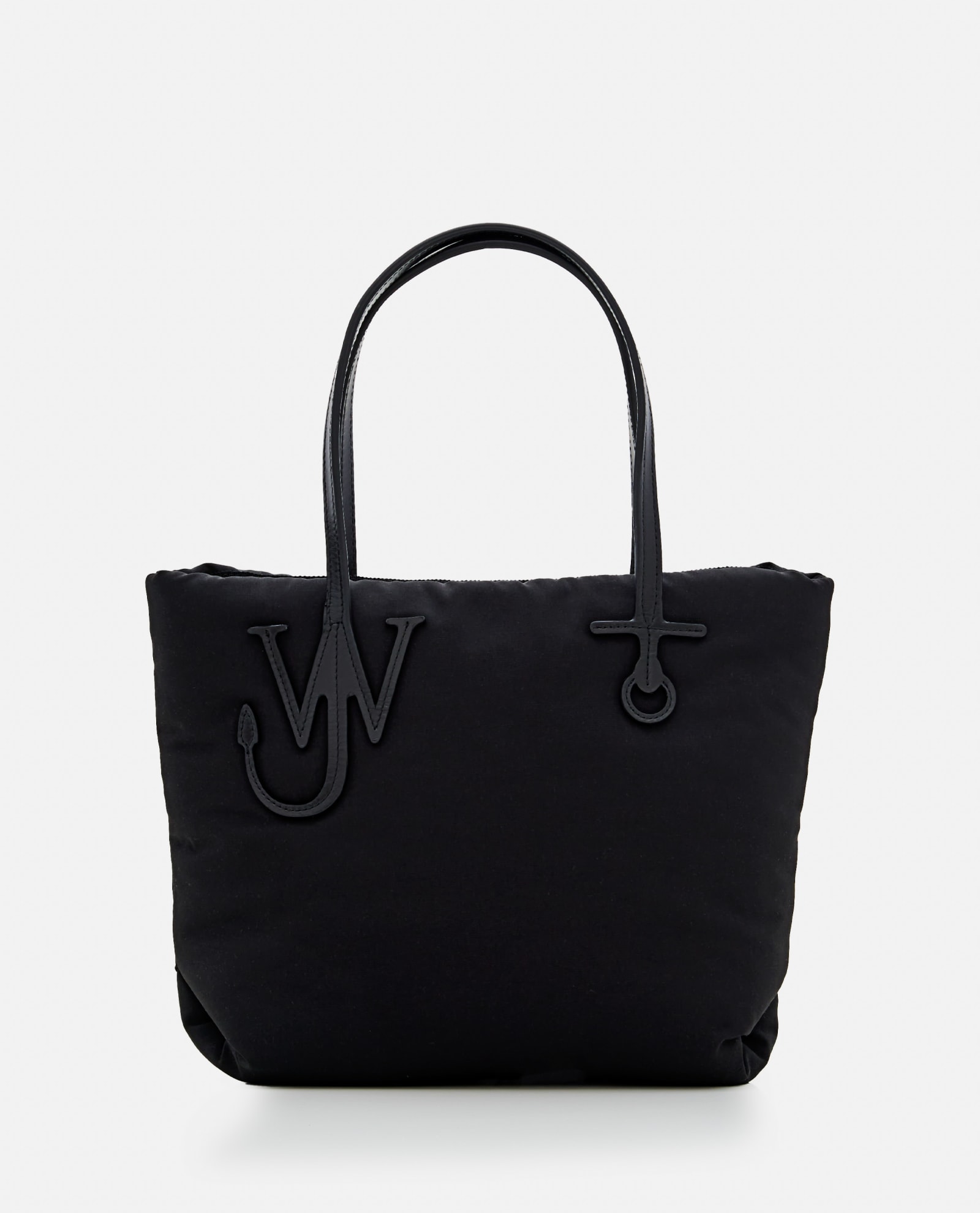 Shop Jw Anderson Small Puffy Anchor Tote Bag In Black