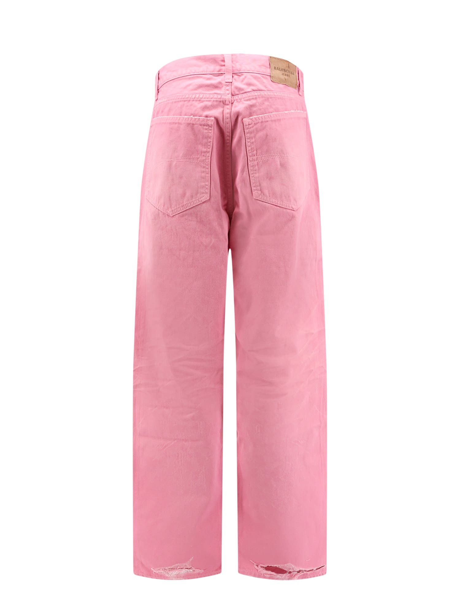 Balenciaga Cotton Denim Jeans In Pink