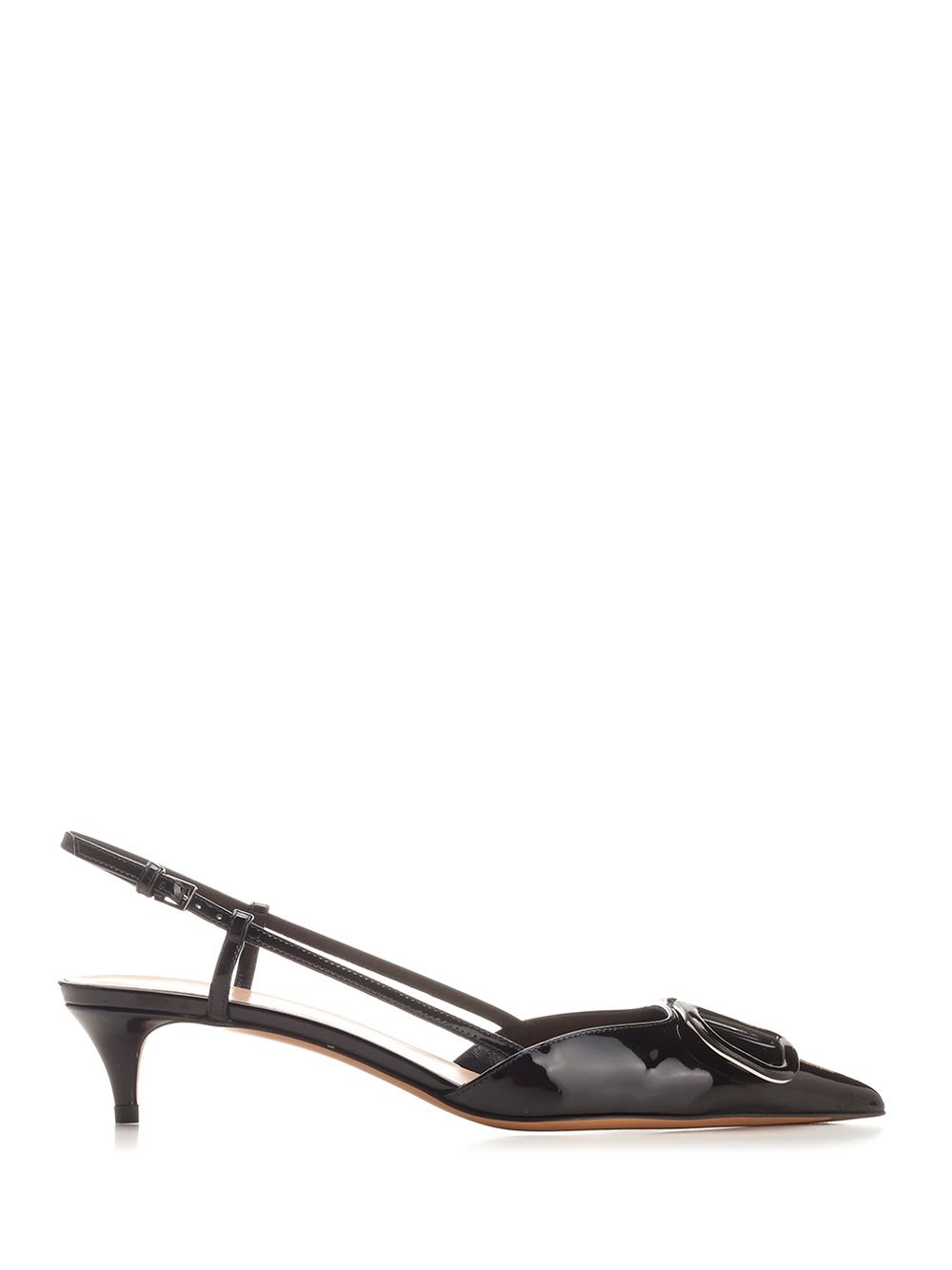 Valentino Vlogo 40 Patent Slingback Pump In Black