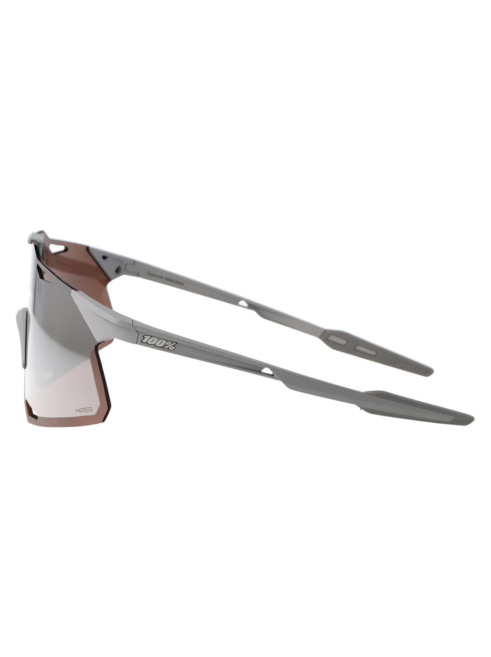 Shop 100% Hypercraft Sunglasses In Matte Stone Grey - Hiper Silver Mirror Lens