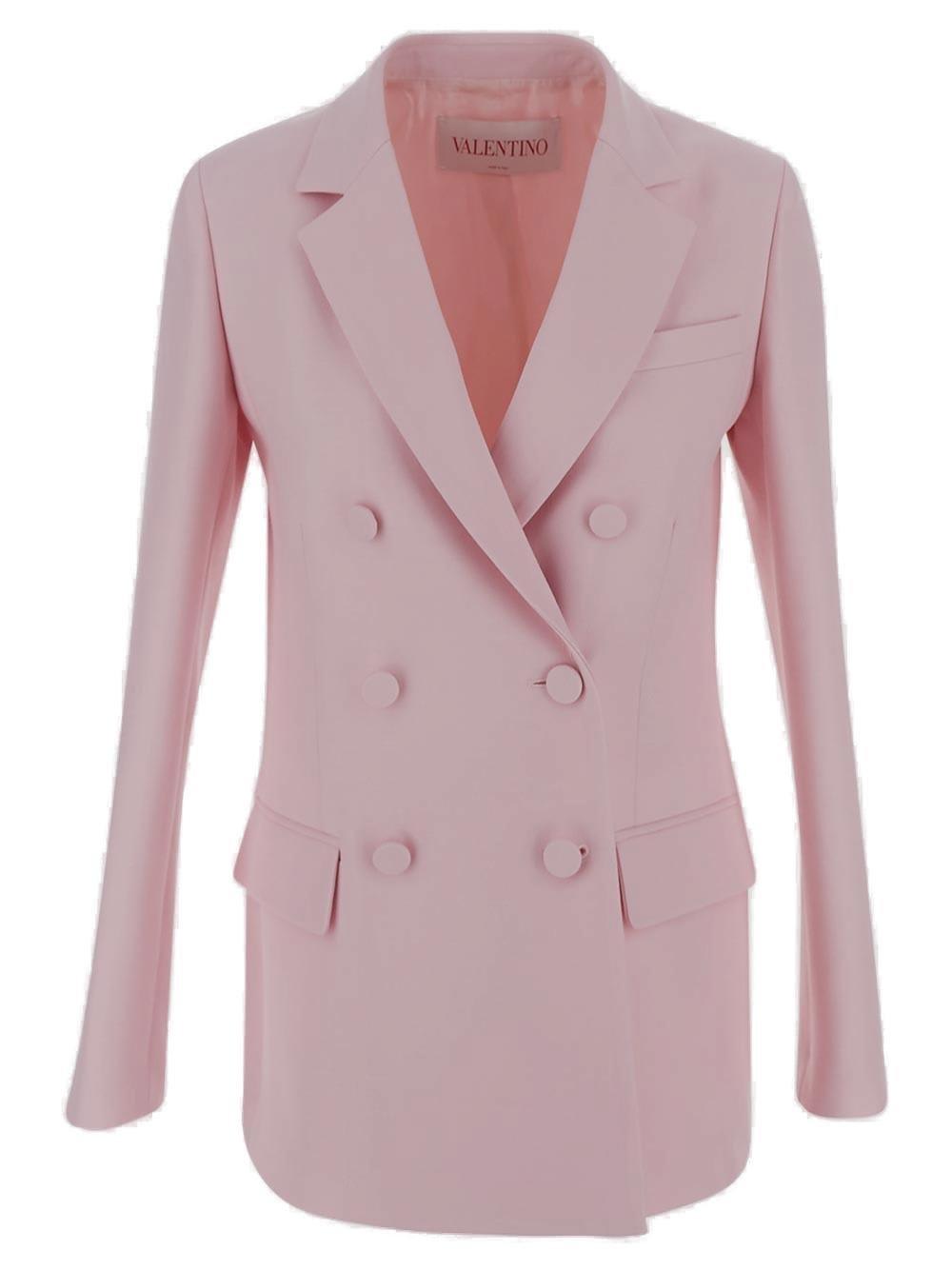 Double-breasted Straight Hem Blazer