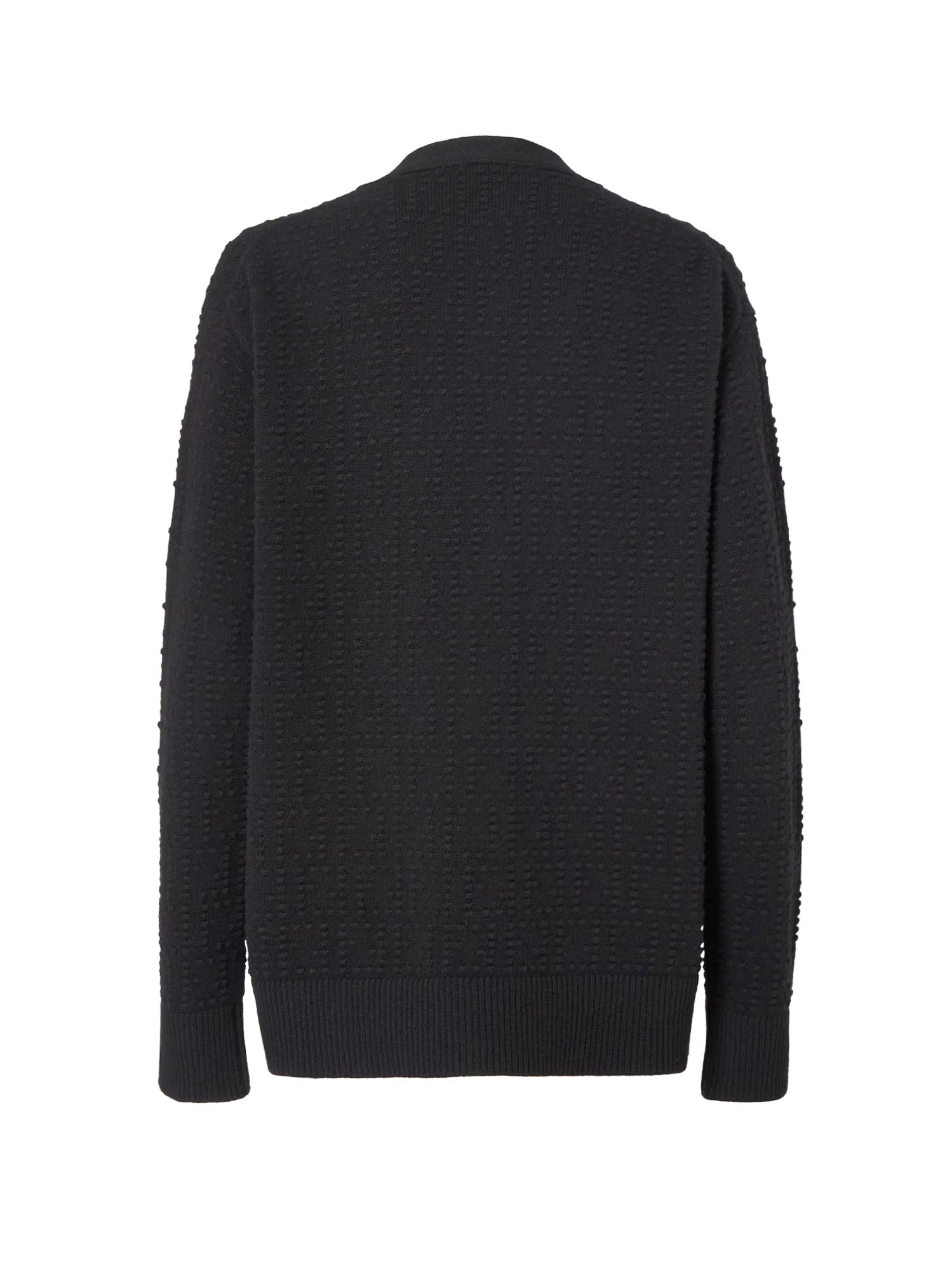 Fendi Women Oversized V-neck Cardigan In Blue