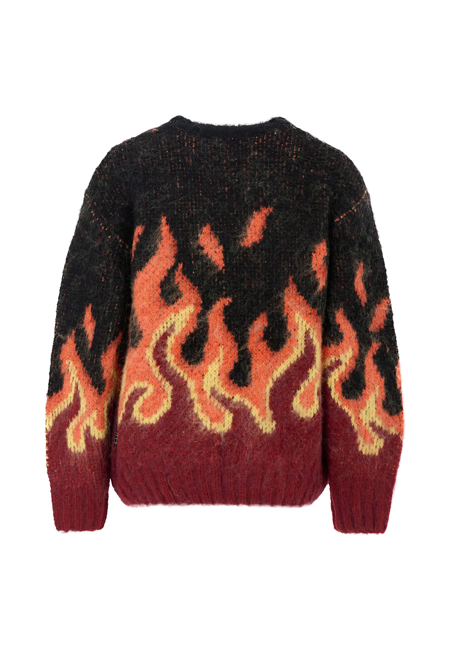 Molo Black Sweater For Boy With Flames In Black