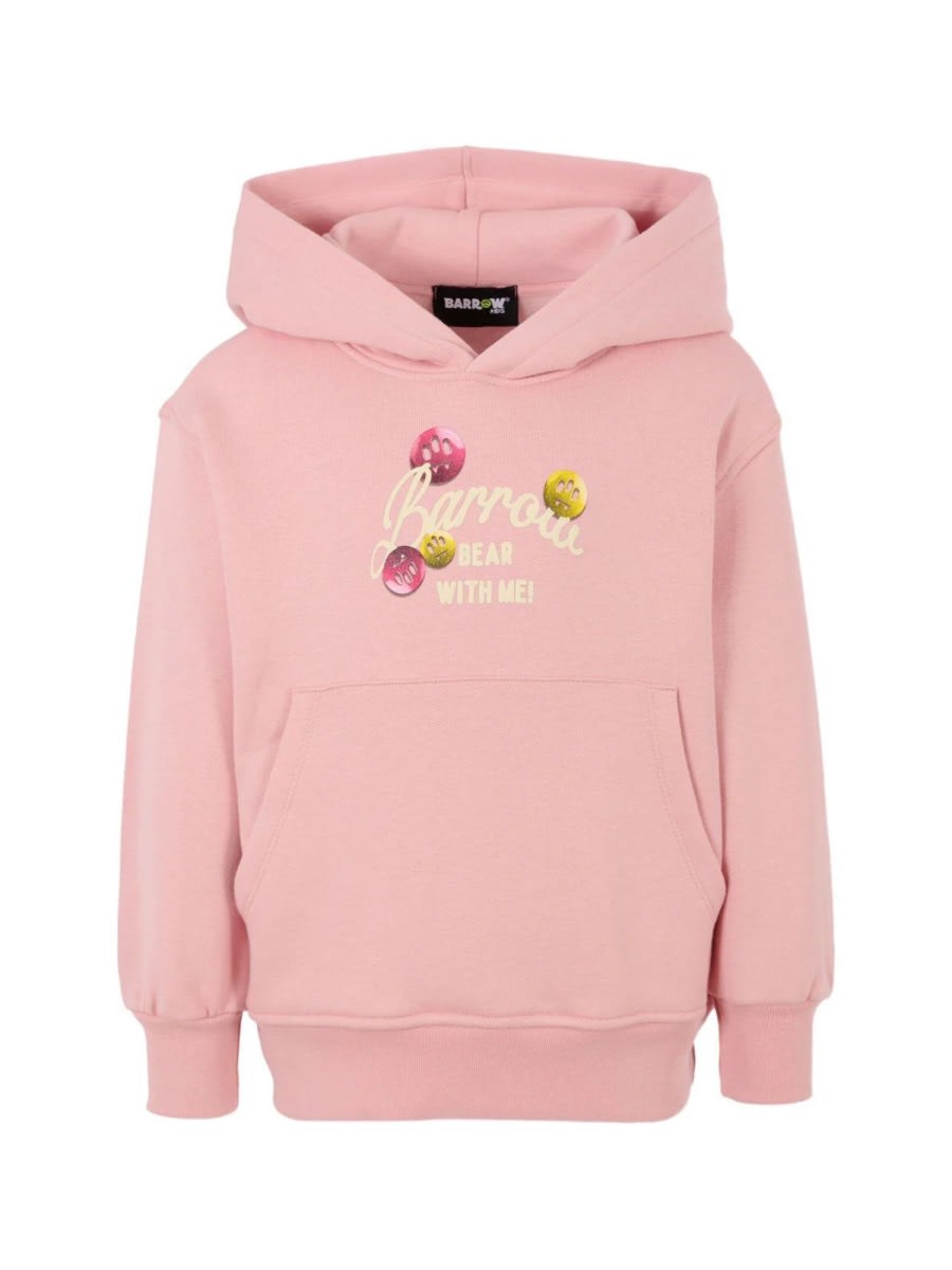 Barrow Fleece Regular Hoodie Girl In Pink
