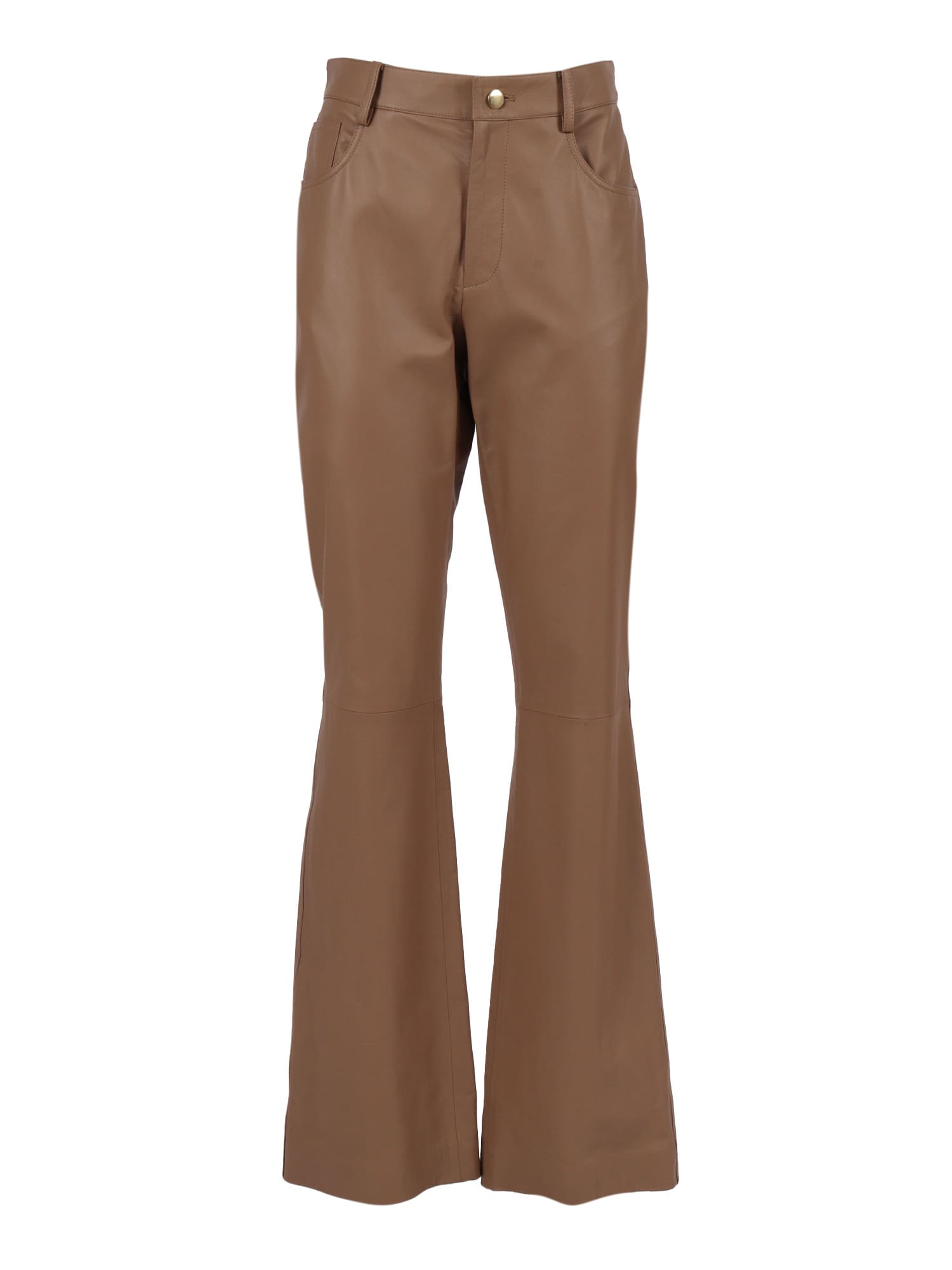 Soft Lambskin Bootcut Trousers