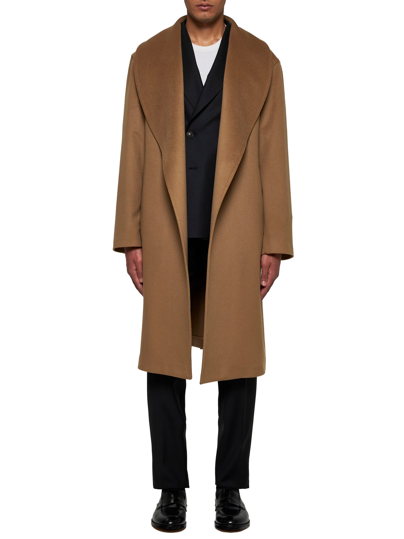 Shop Tagliatore Coat In Beige