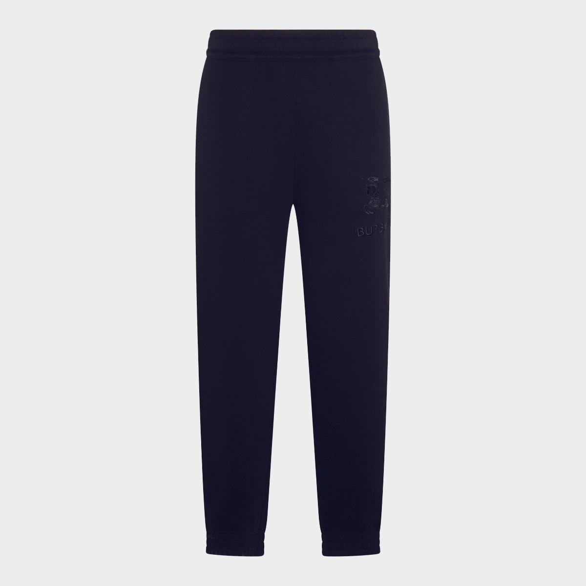 Shop Burberry Navy Blue Cotton Track Pants In Smoked Navy